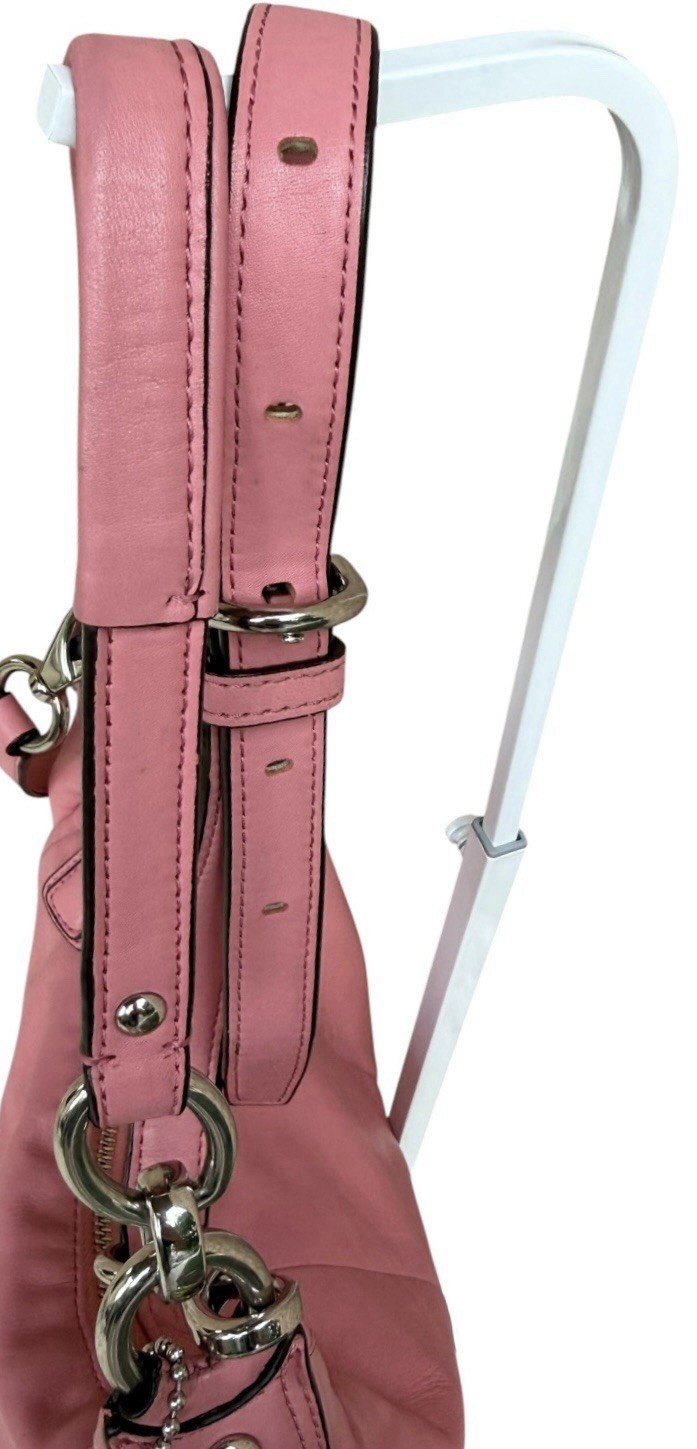 Coach Kristin Pink Leather Hobo Shoulder Bag Convertible Crossbody F22306
