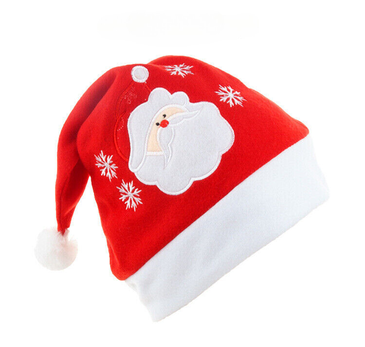 Adult Christmas Santa Claus Cap Holiday Christmas Cap Thickened Santa Claus Hat