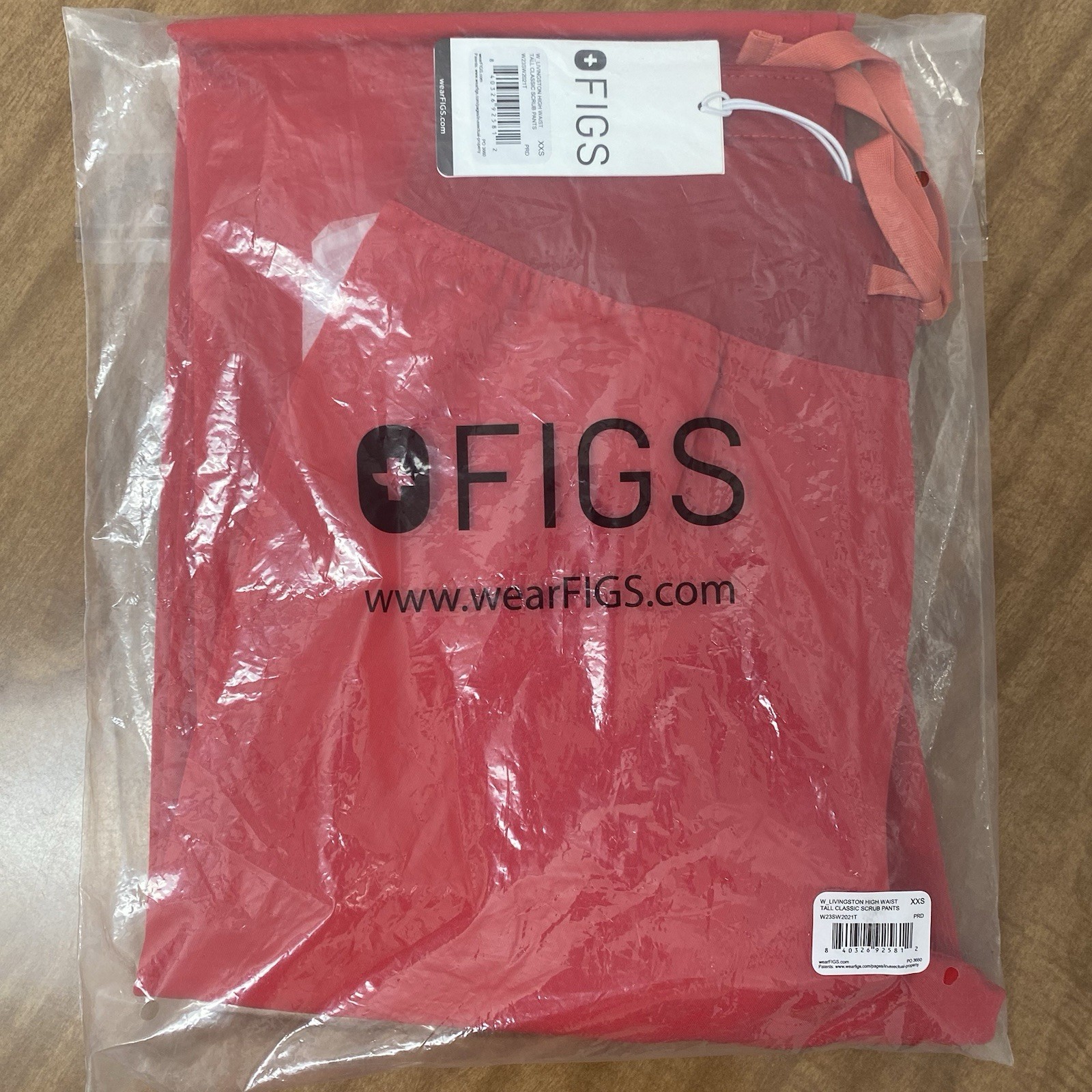 Figs Womens scrub set Pop Red XXS Casma Top and you choose XXS-P/T Bottoms