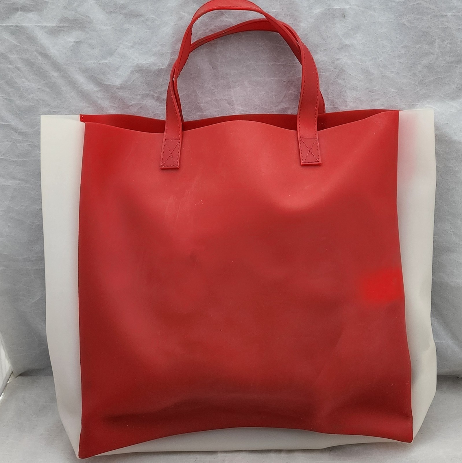 FIORUCCI Elegant Tote Bag with Printed Logo and Double Handle – Red, Blue White