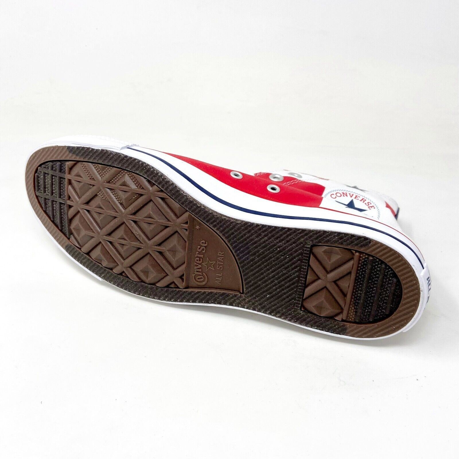 Converse CTAS Hi White Red White Blue Mens July 4th Star Stripes Shoes 167836F