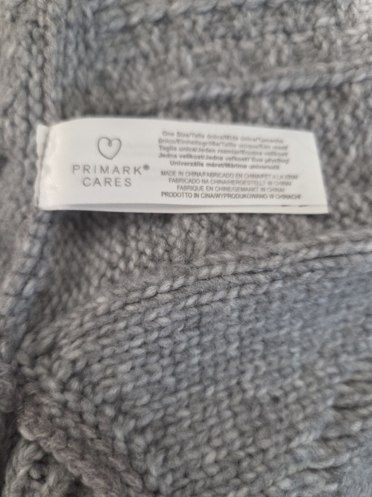 Primark Cares Gray Cable Knit Sleeveless Turtleneck Sweater Vest Open Side Layer