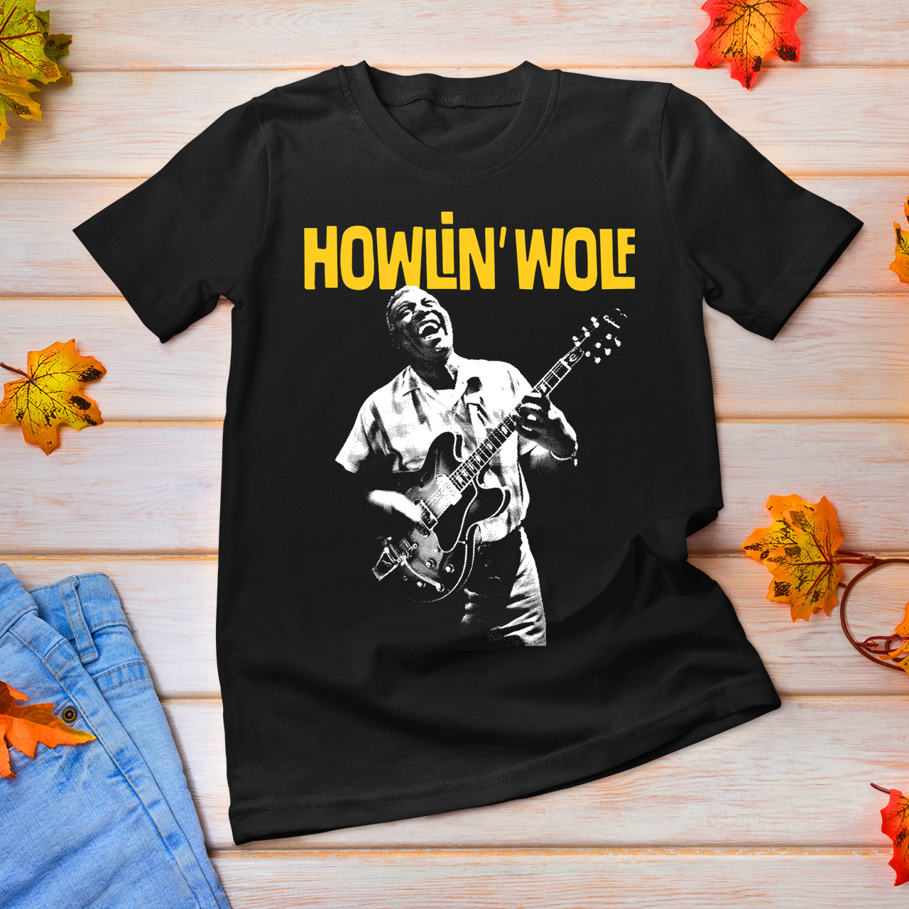 Vintage Howlin’ Wolf Singer Cotton Black All Size Unisex Tee Shirt TR290