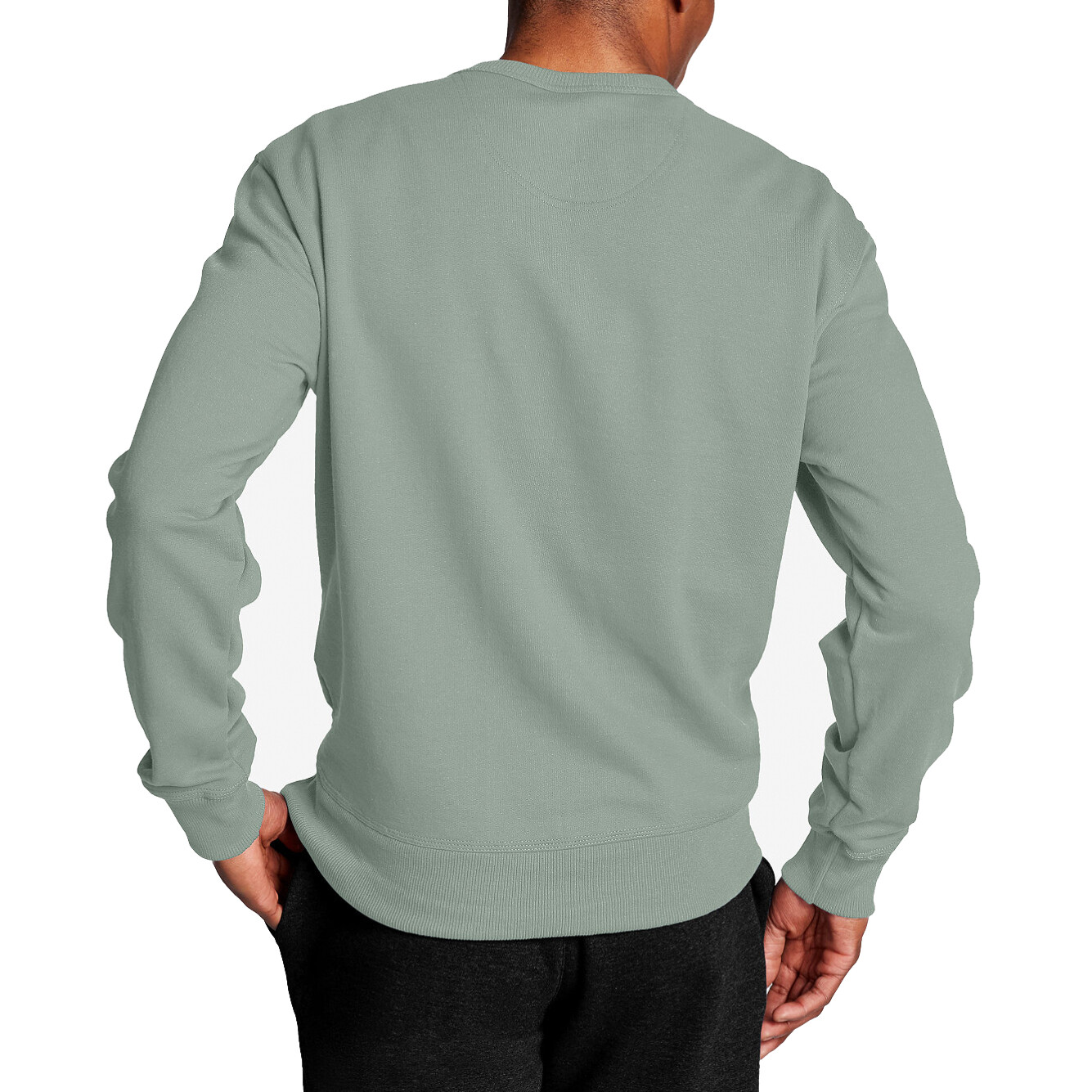 Champion Fleece Sweatshirt Mens Powerblend Script Logo Athletics Pullover Green