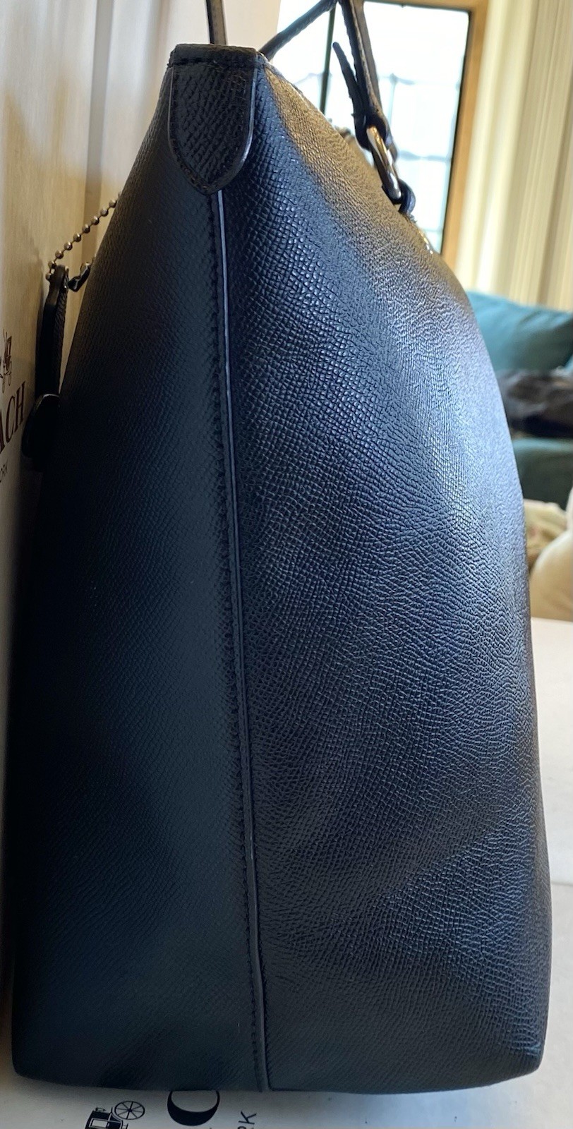 Coach F79608 Gallery Tote In Black Crossgrain Leather