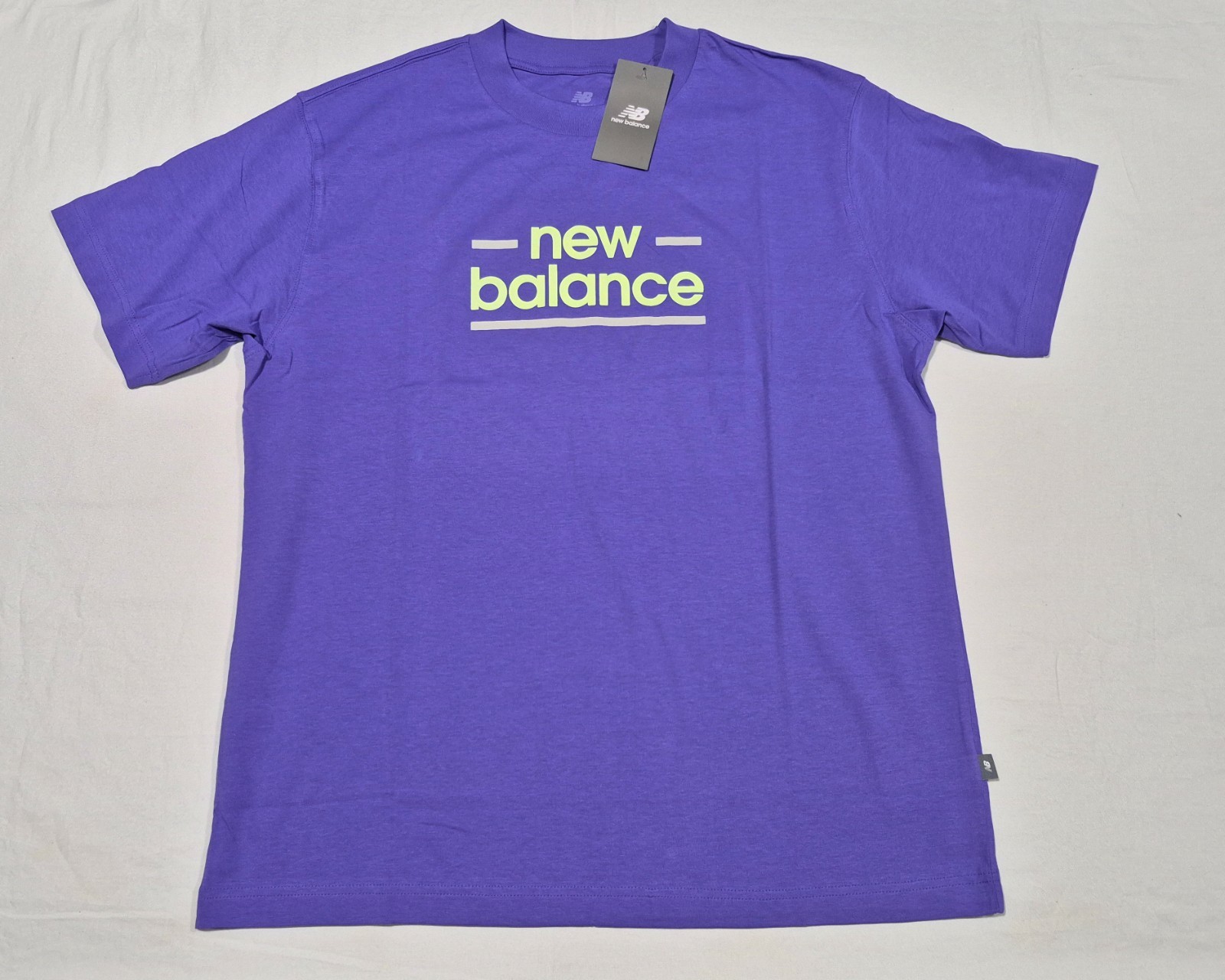 New Balance Men’s Purple Logo Classi Sports Running Casual Cotton T-Shirt