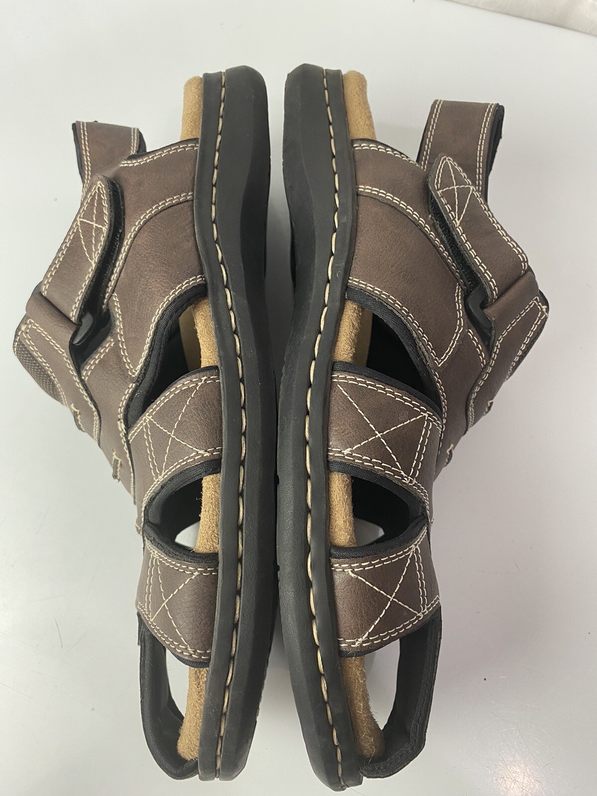 Dockers Mens 12M Searose Strap Sandals Brown Outdoor Fisherman Casual Comfort