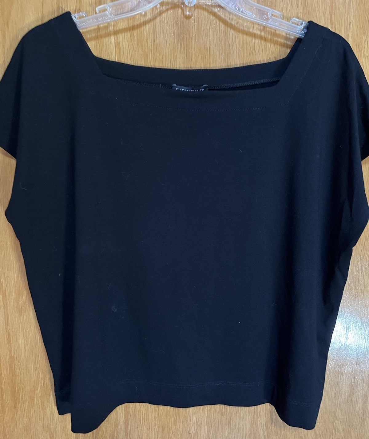 Eileen Fisher Black Knit Top – Large – Viscose Jersey