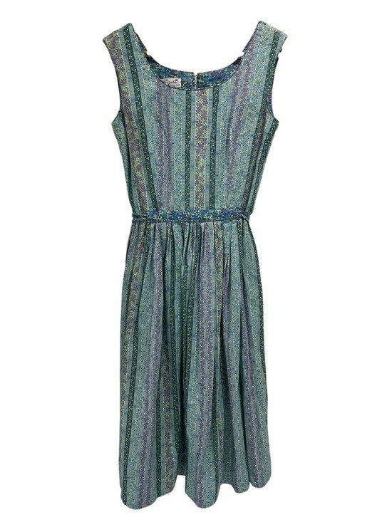 Vintage Serbin of Florida Muriel Ryan Fit & Flare Sleeveless Floral Dress
