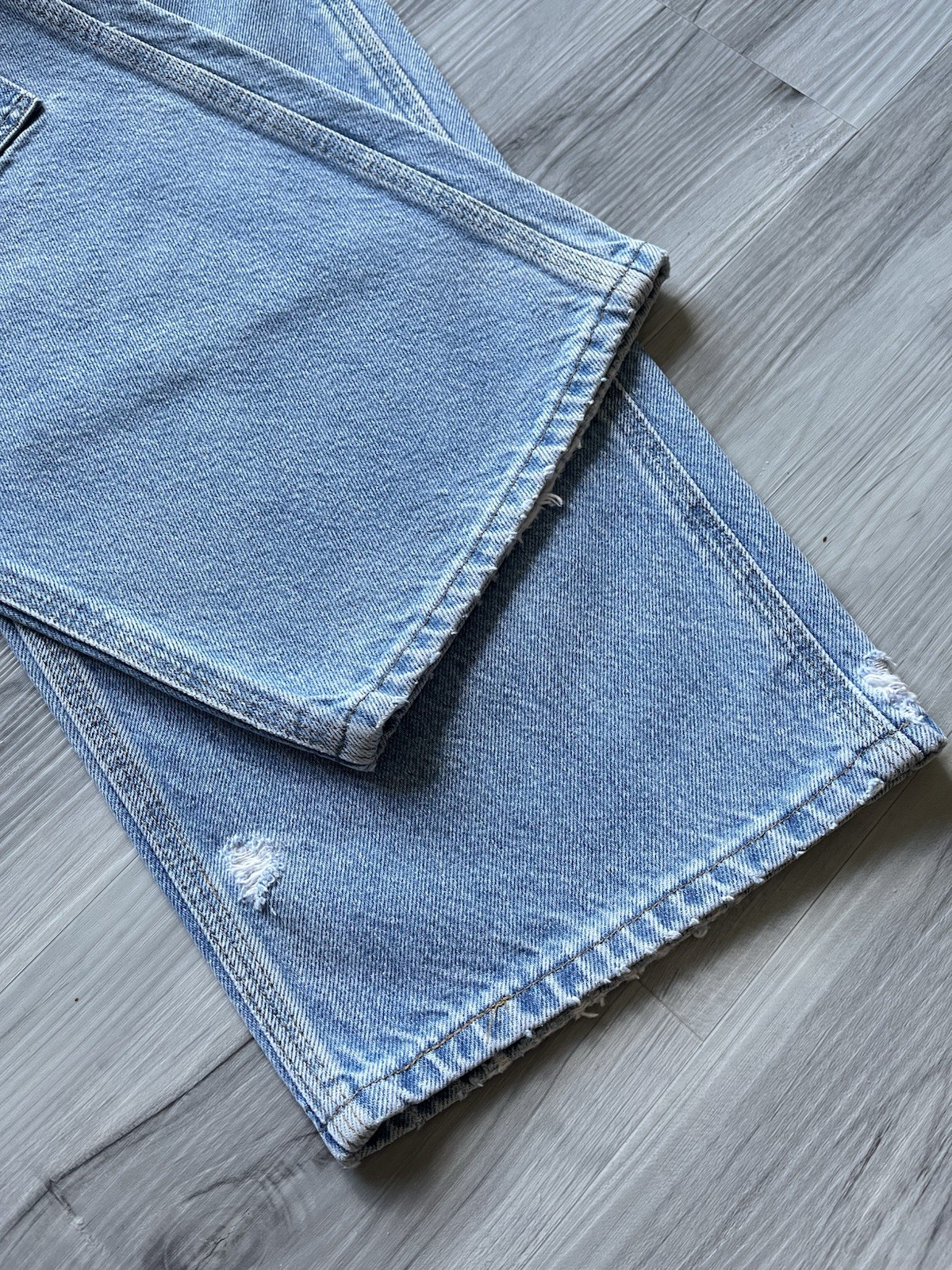 Vintage 2001 Carhartt B73 DST Double Knee Light Wash Jeans – 36×31 MADE IN USA