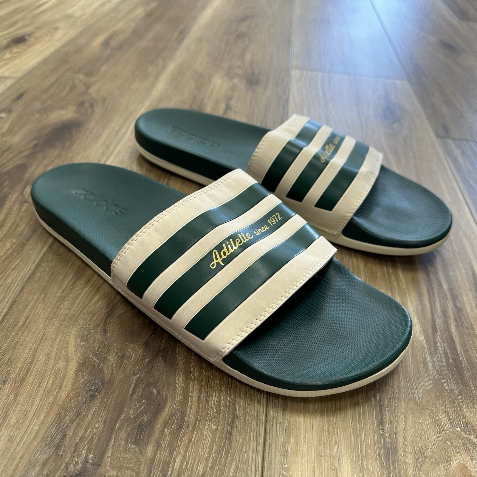 Adidas Adliette Comfort Slide Sandals, GW8754, Collegiate Green, Men’s 13
