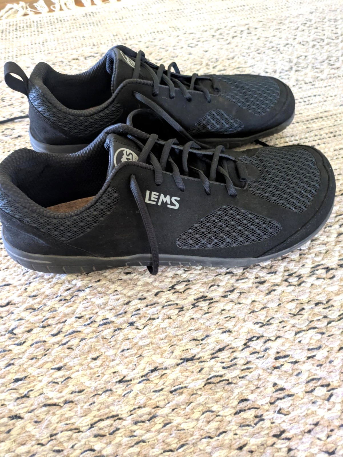 Lems Primal 3 Men’s Size 13 Minimalist Sneakers Shoes, Black Mesh