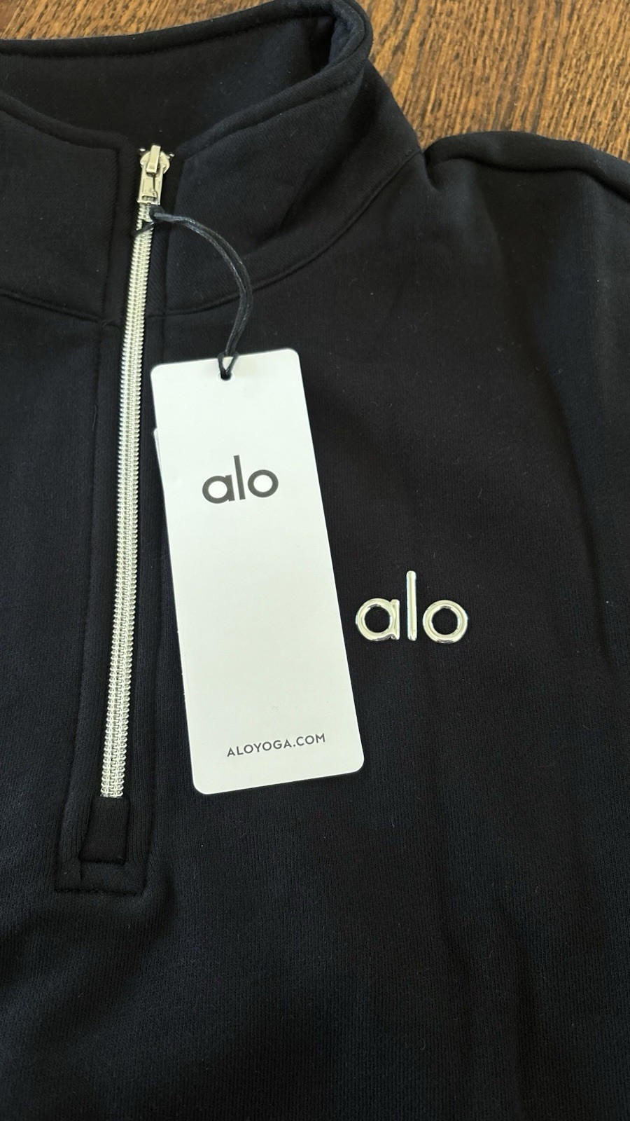 Size Extra Large- ALO Accolade Quarterzip Black Pullover