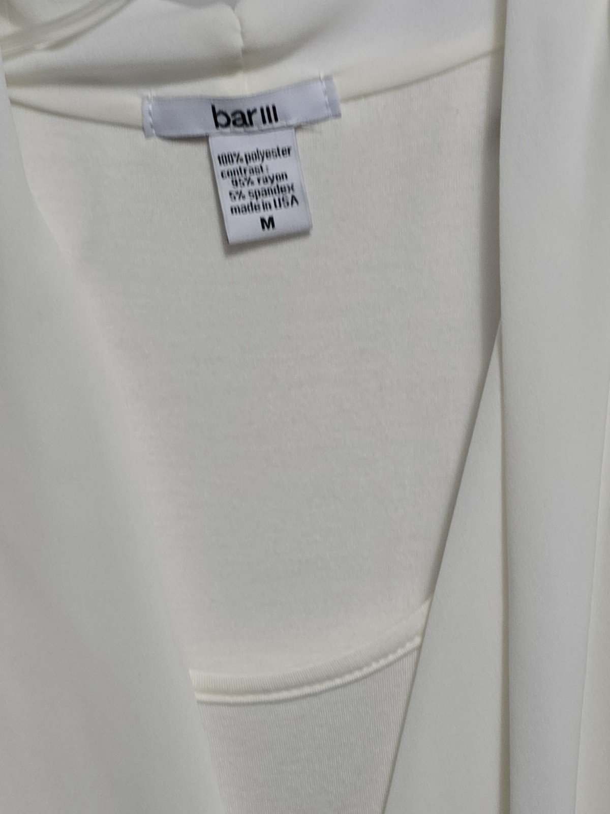 Bar III Top Womens S Beige Sleeveless Surplice Drape Blouse Lightweight Layer