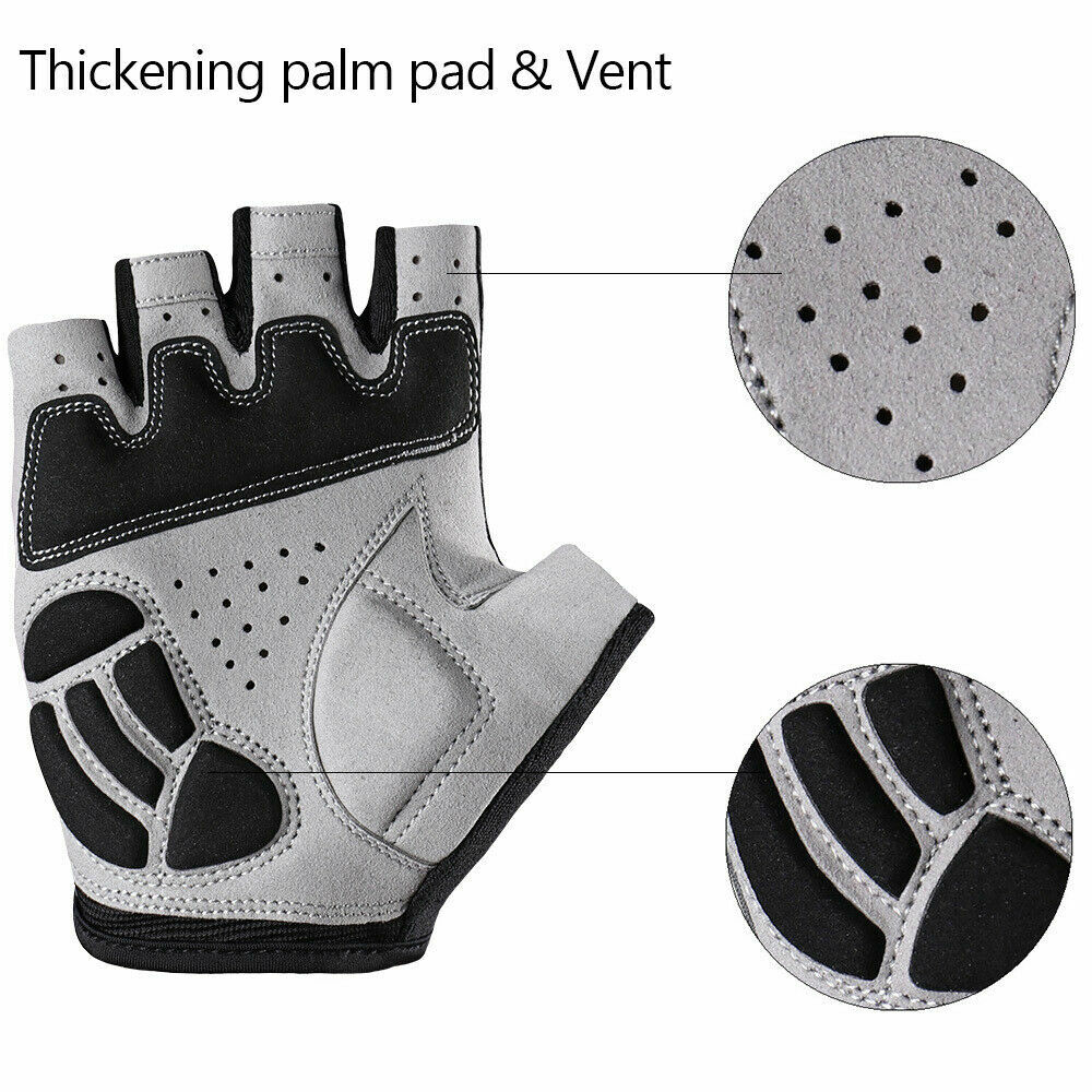 ROCKBROS Cycling Non-Slip Breathable Bicycle Gloves Gel Pad Half Finger Gloves