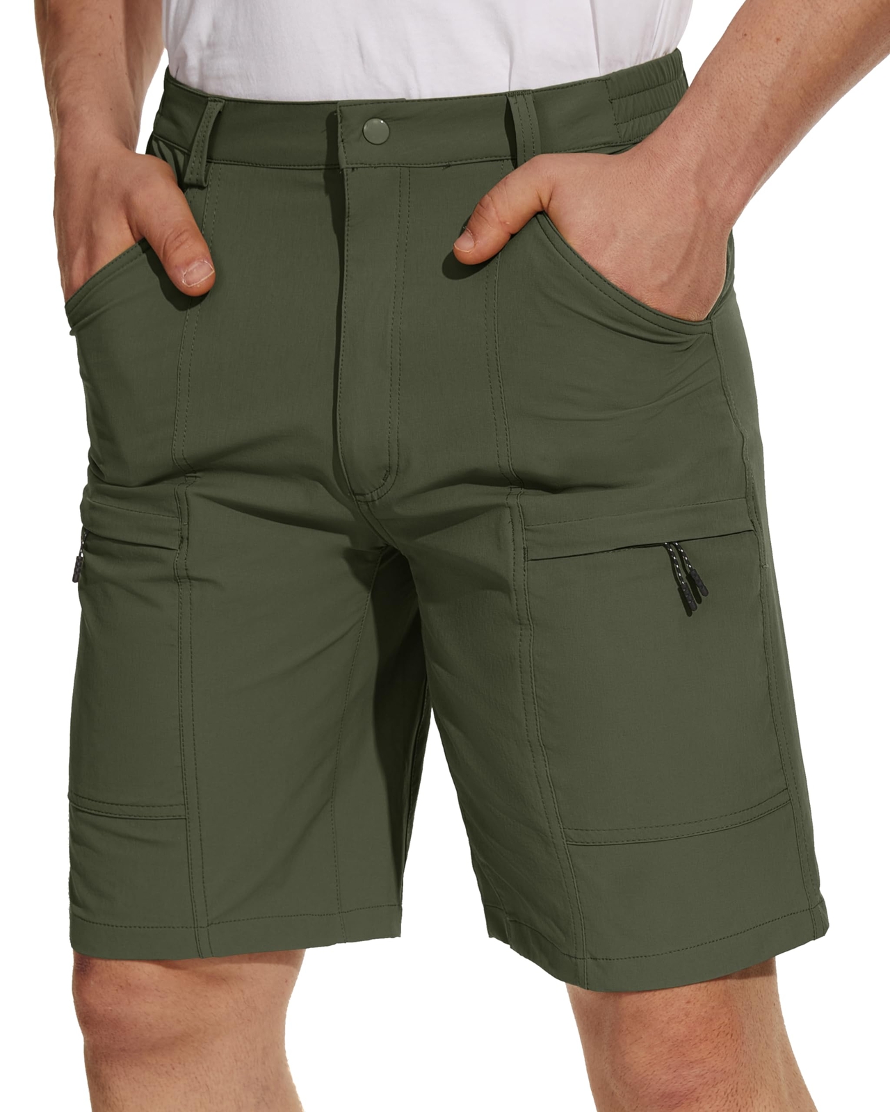 Men’s Outdoor Cargo Shorts Quick Drying 5 Pockets Nylon Hiking Work Pants Summer