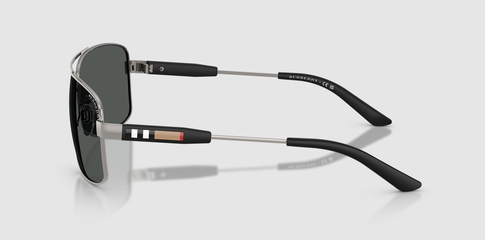 BURBERRY BE3074 100387 Gunmetal Gray 63 mm Men’s Sunglasses