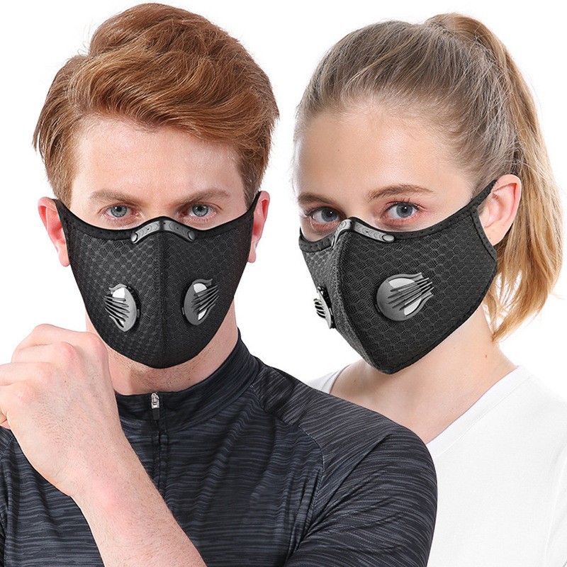 Half Face Cover Respirator Dust Mask Anti Air Pollution Reusable With Filters