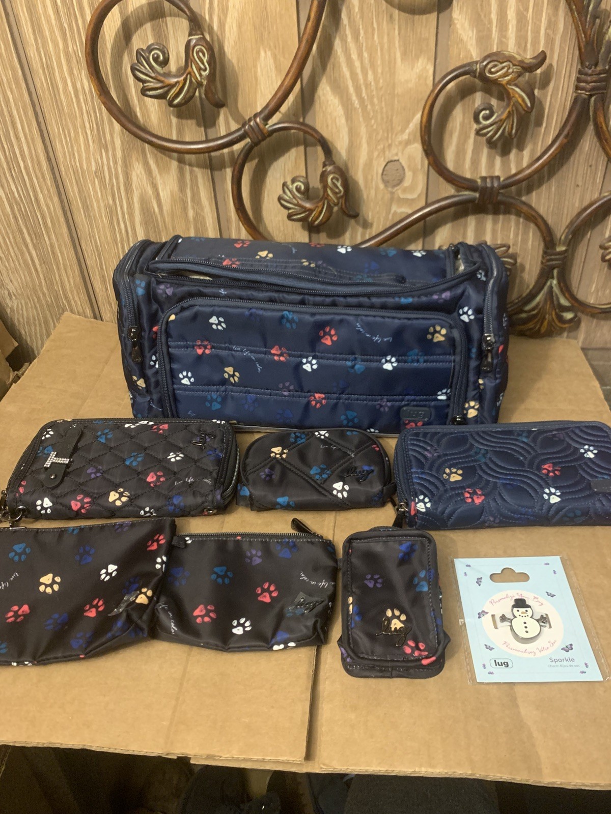 Lug 7 Piece Travel Set Paws accessories