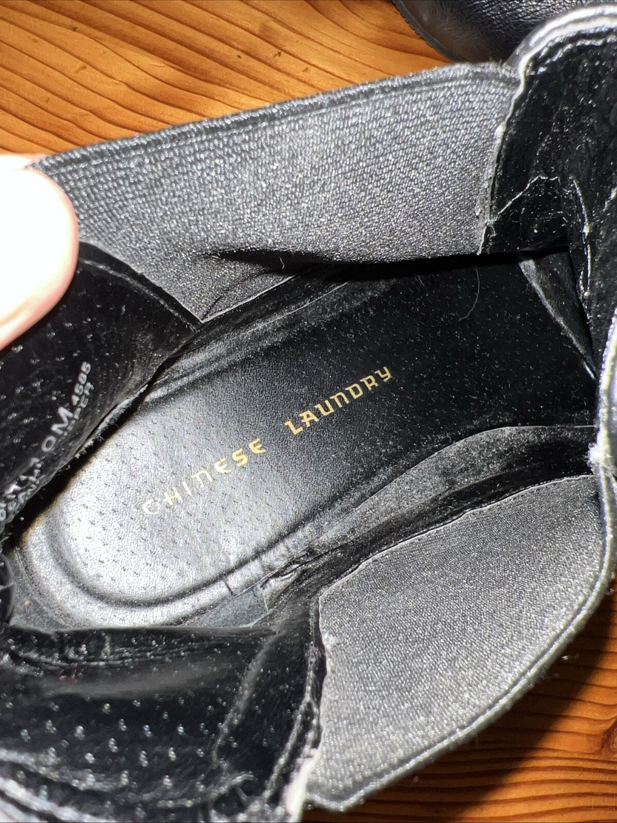 CHINESE LAUNDRY Black Leather SZ 10 M Britt Booties 4585