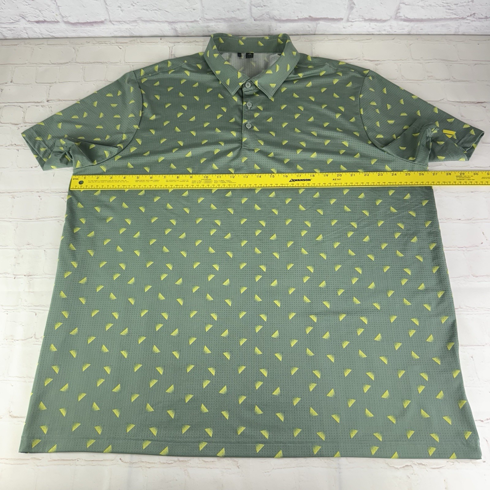 Adidas Ultimate365 Printed Slice Abstract Mesh Golf Tennis Polo Size Men’s 2XL