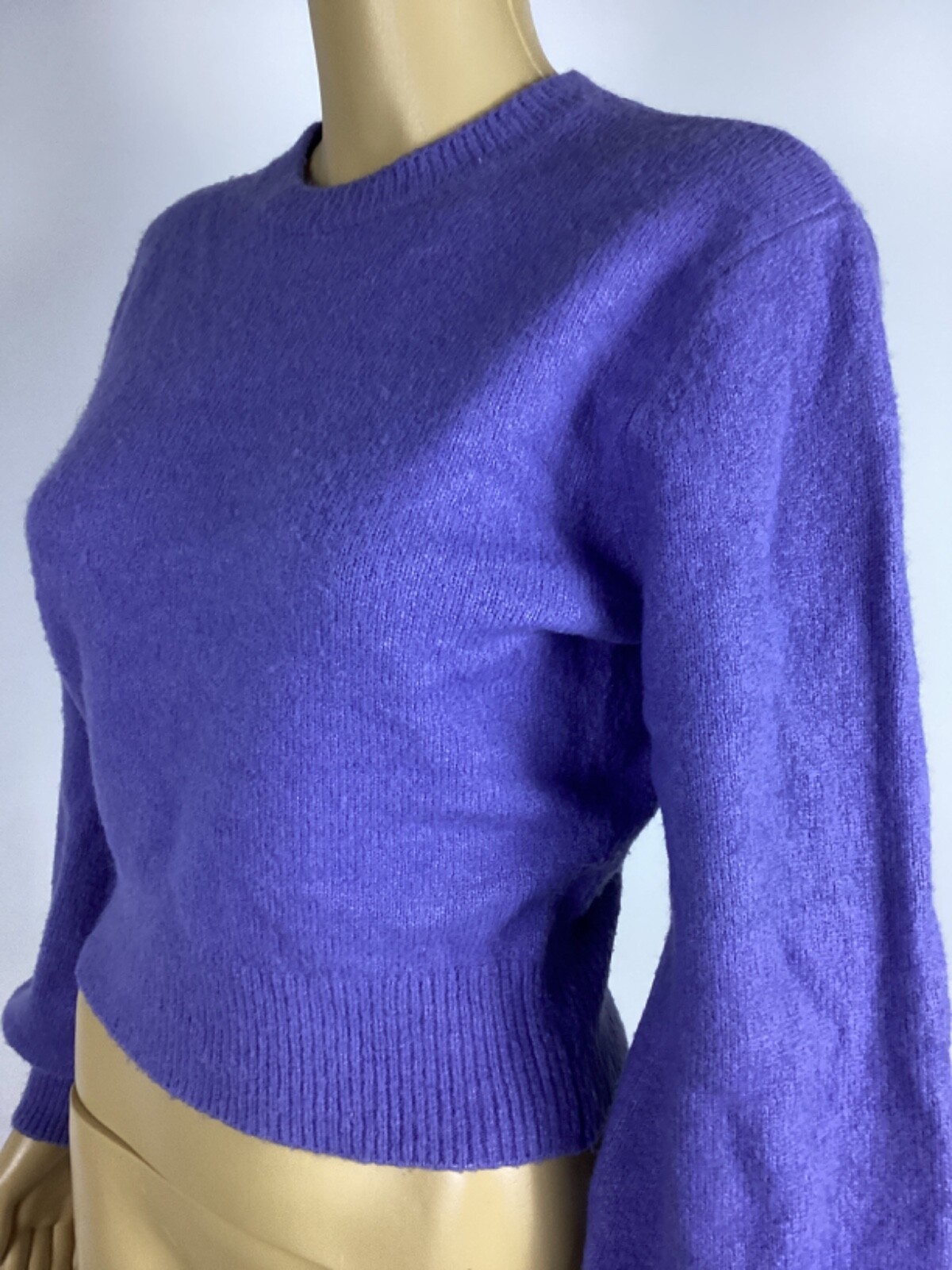 & Other Stories Cashmere Lavender Sweater Puff sleeve XS