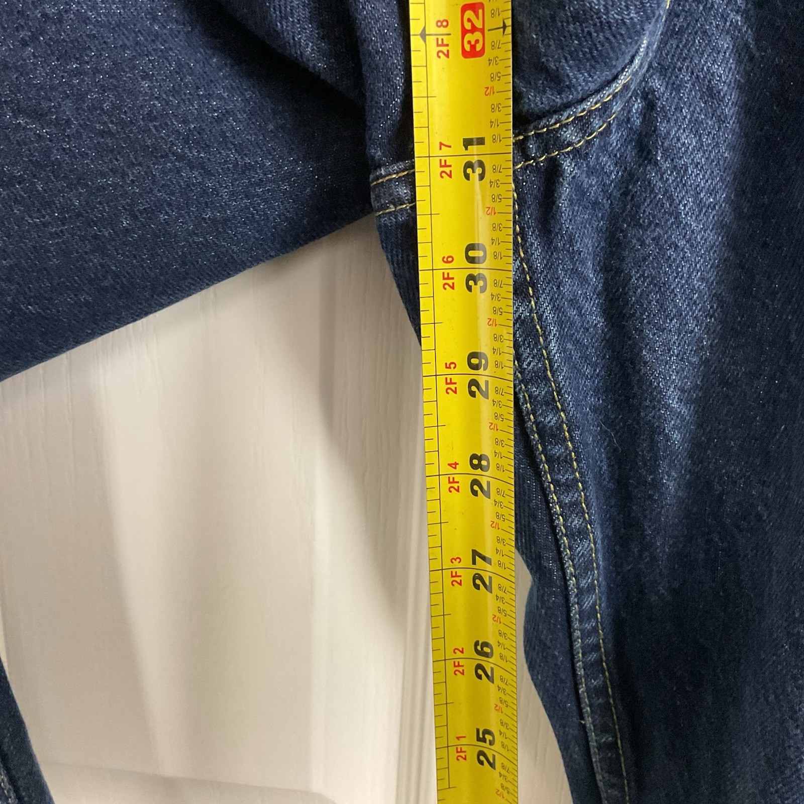 VTG Kangol Men’s Stone Washed Blue Straight Leg Zip Pocket Denim Jeans Size 38