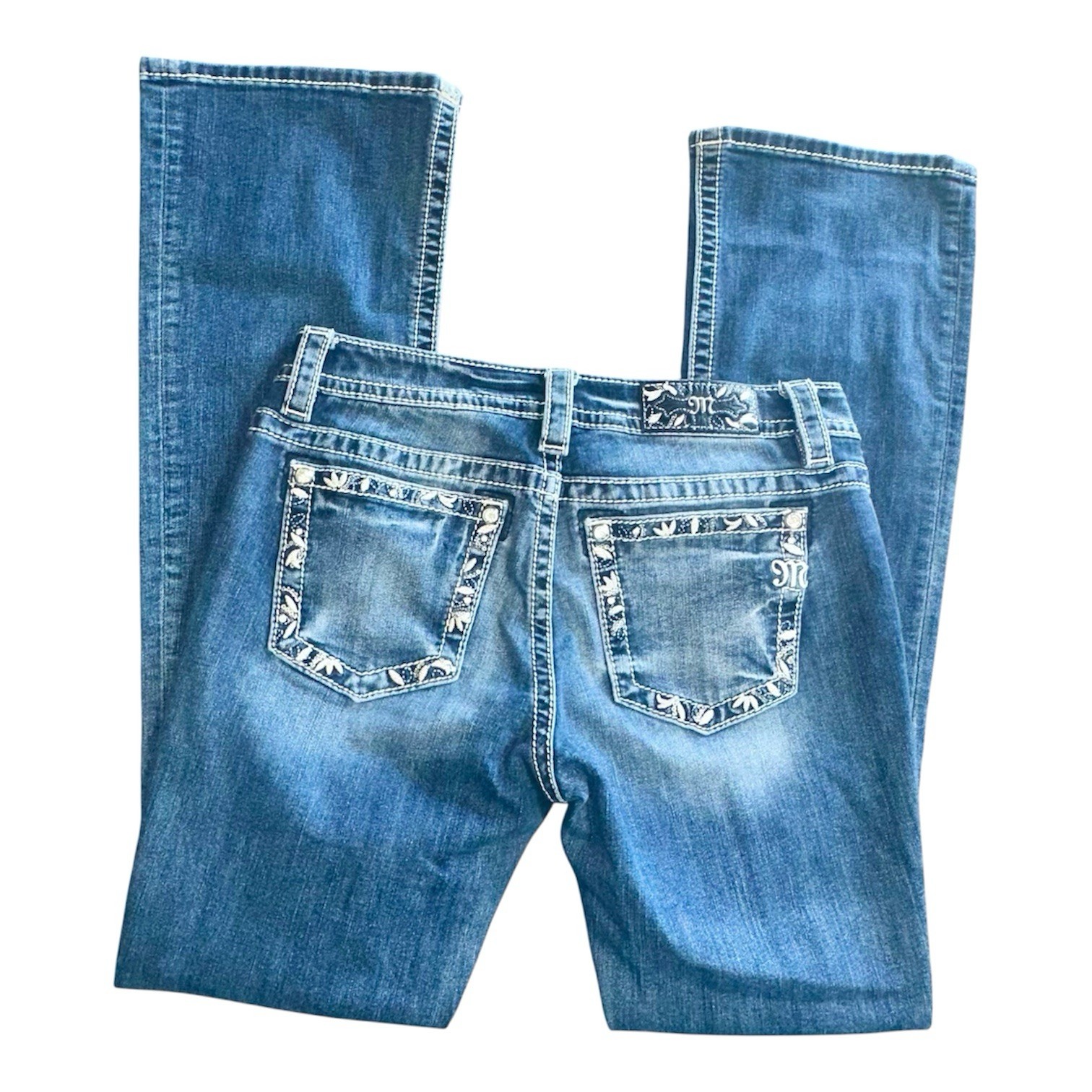 Miss Me Western Floral Border Bootcut Jeans Size 29