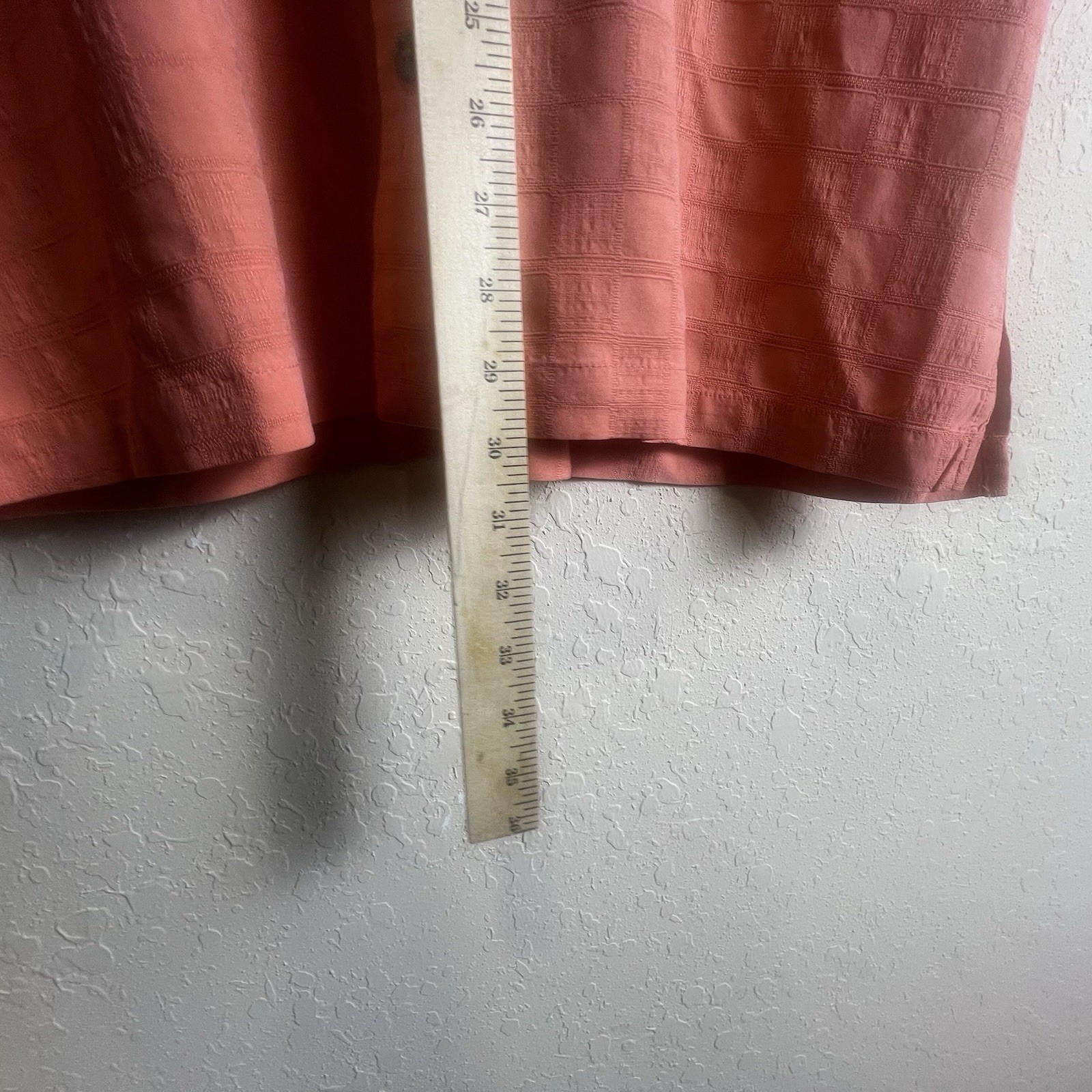 Tommy Bahama Shirt Medium Silk Orange Camp Jacquard Loop Collar Hawaiian Cruise