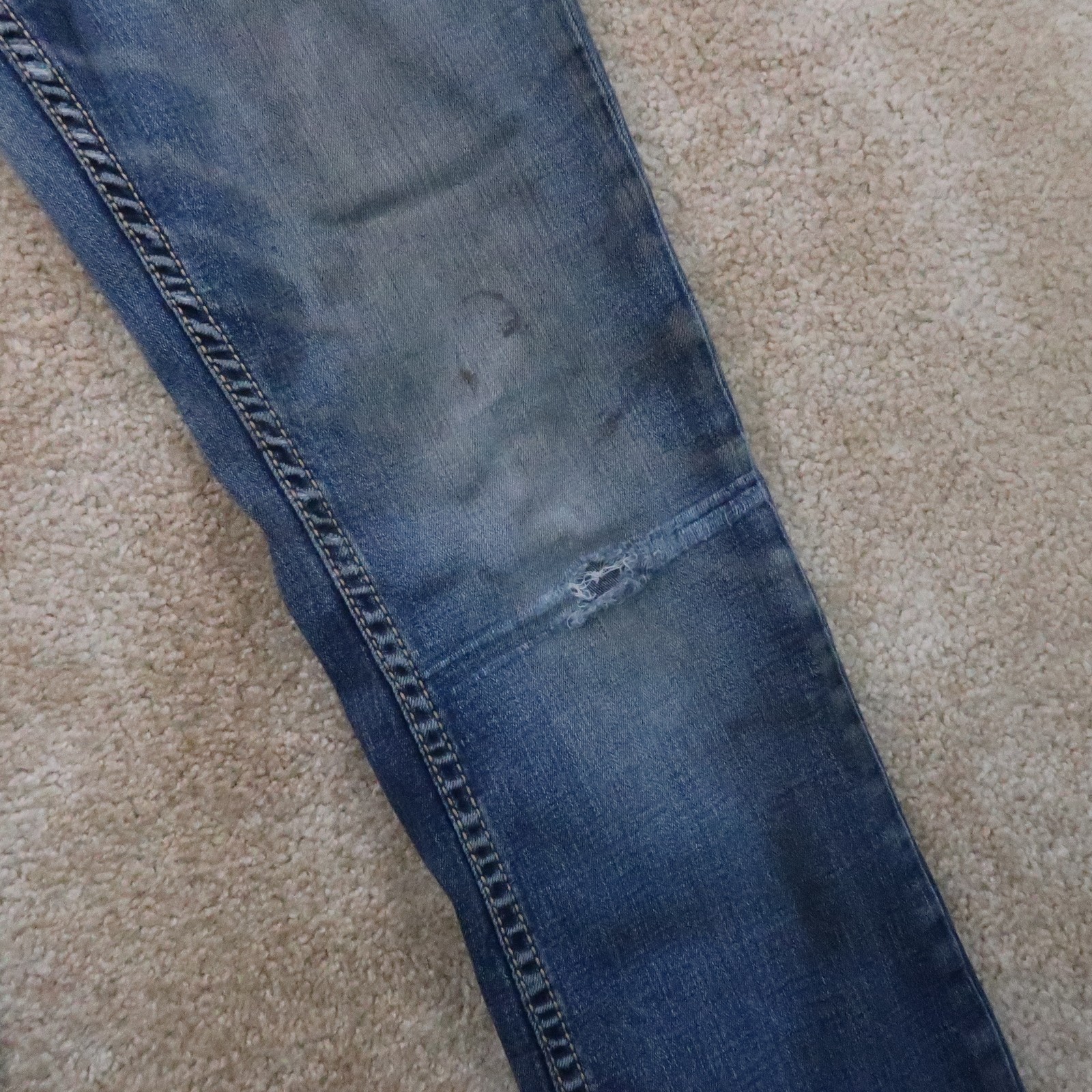 BKE Buckle Aiden Straight leg Jeans Men’s 28×32 Blue Stretch Denim Distressed
