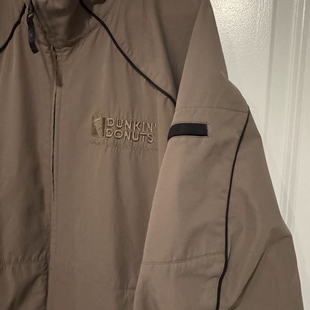 North End Dunkin Donuts Soft Shell Jacket Men’s Large Brown Full Zip