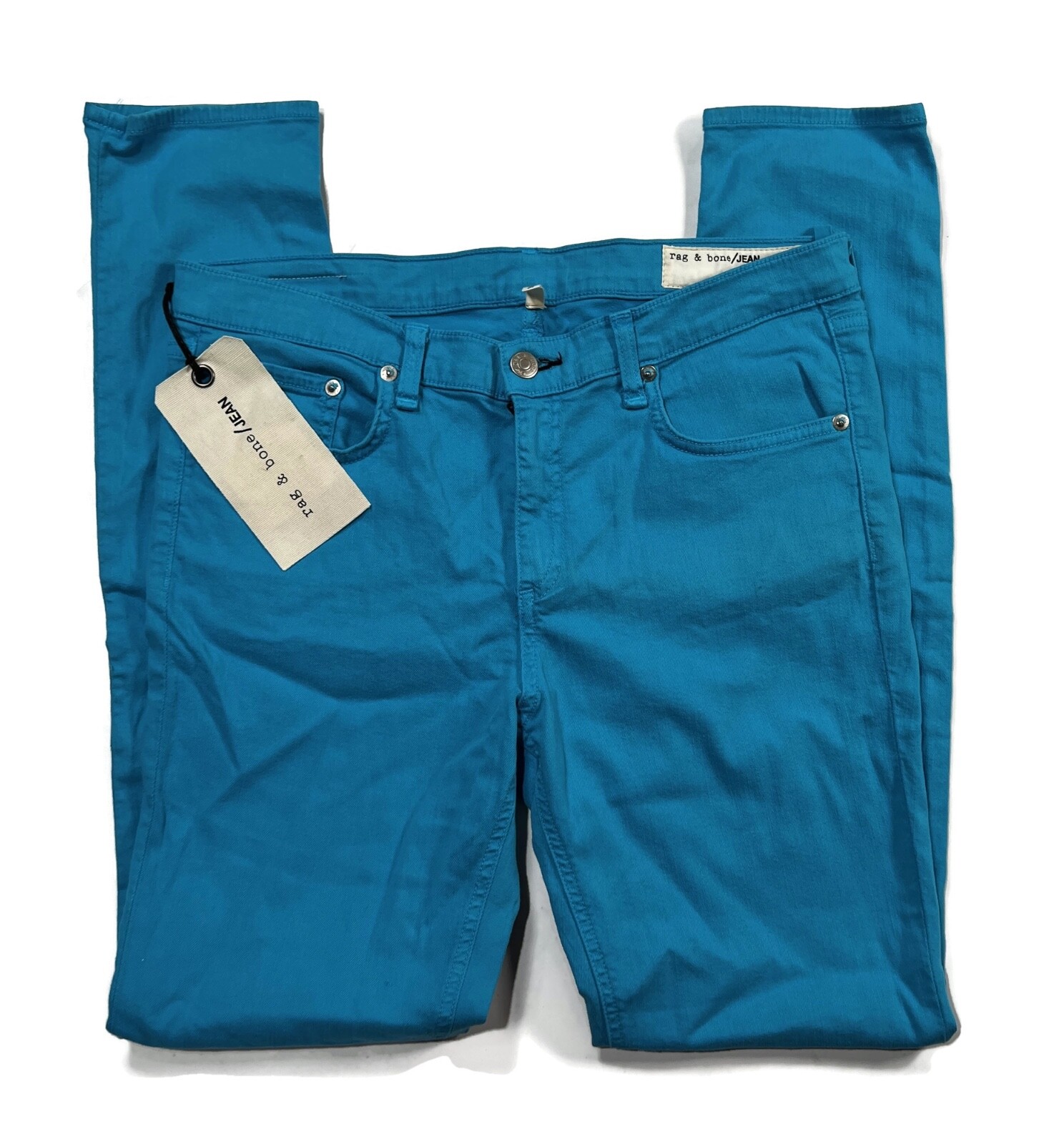 Rag & Bone Skinny Jeans Womens 31 NWT Bluebird Blue 29″ Inseam