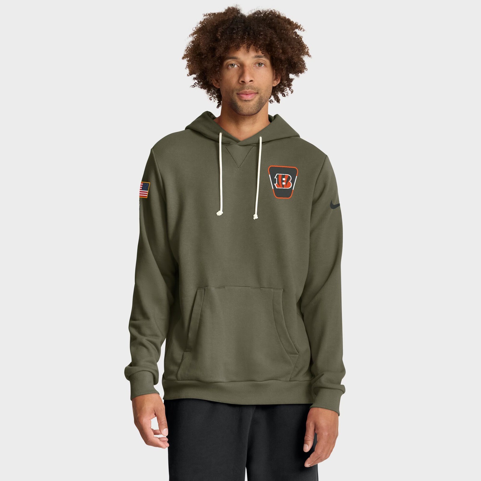 Nike Cincinnati Bengals Salute To Service Olive Dri-FIT Hoodie Medium NWT ($115)