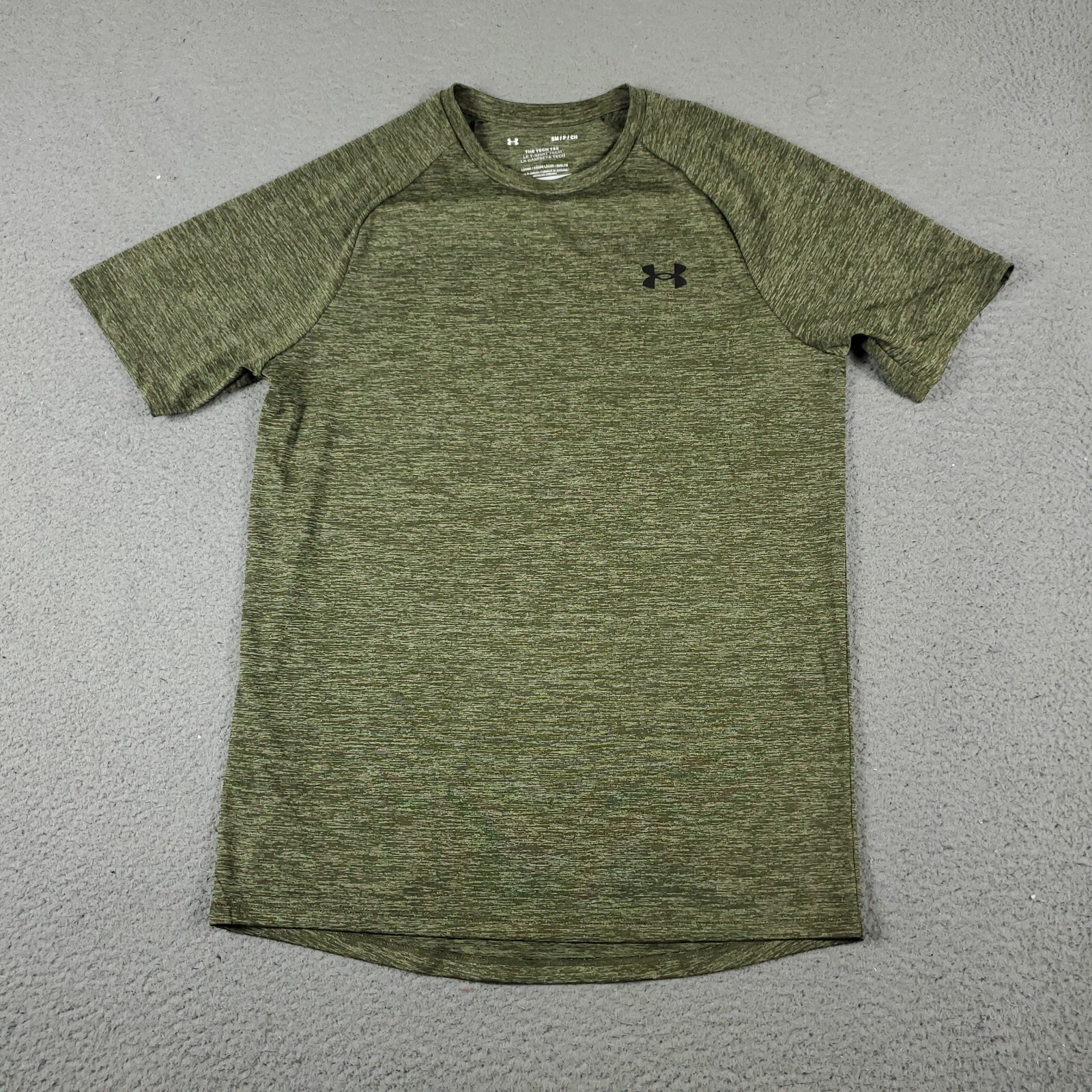 Under Armour T Shirt Mens Small Taupe Heatgear Active Work Out Gym Short Sleeve