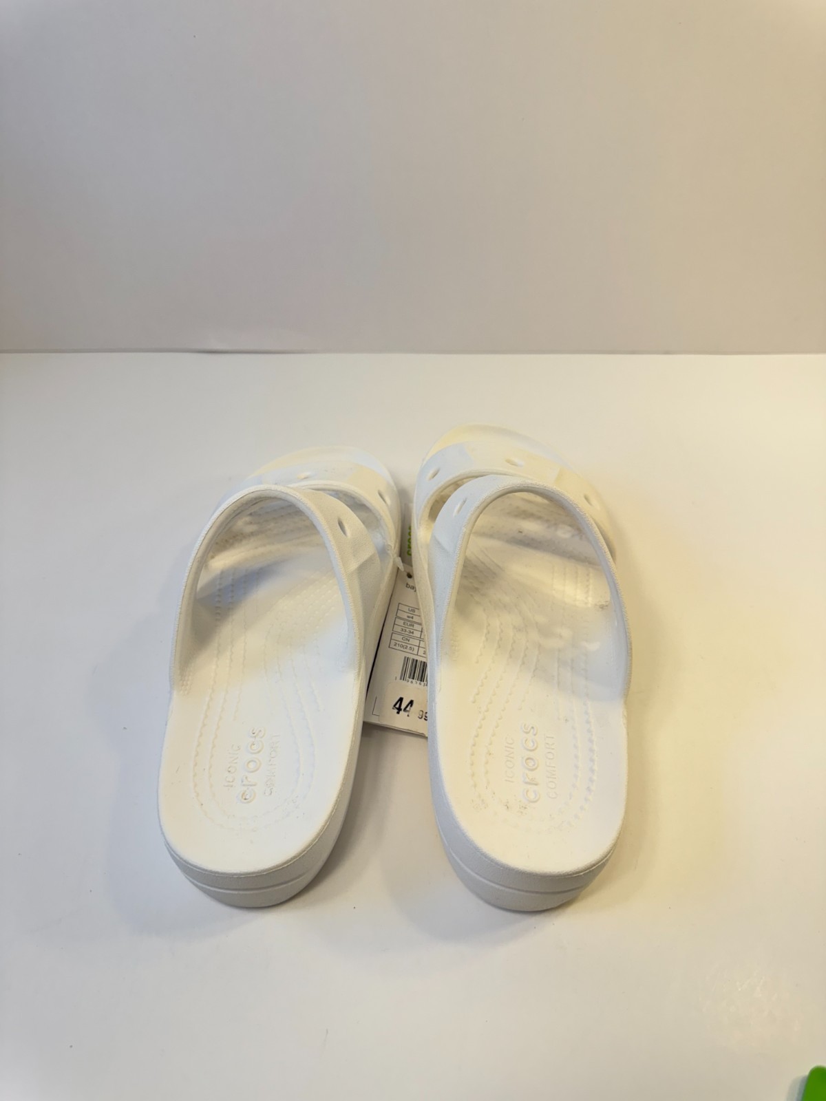 9.1 Crocs Womens Baya Platform Sandals White-US 4 Womens
