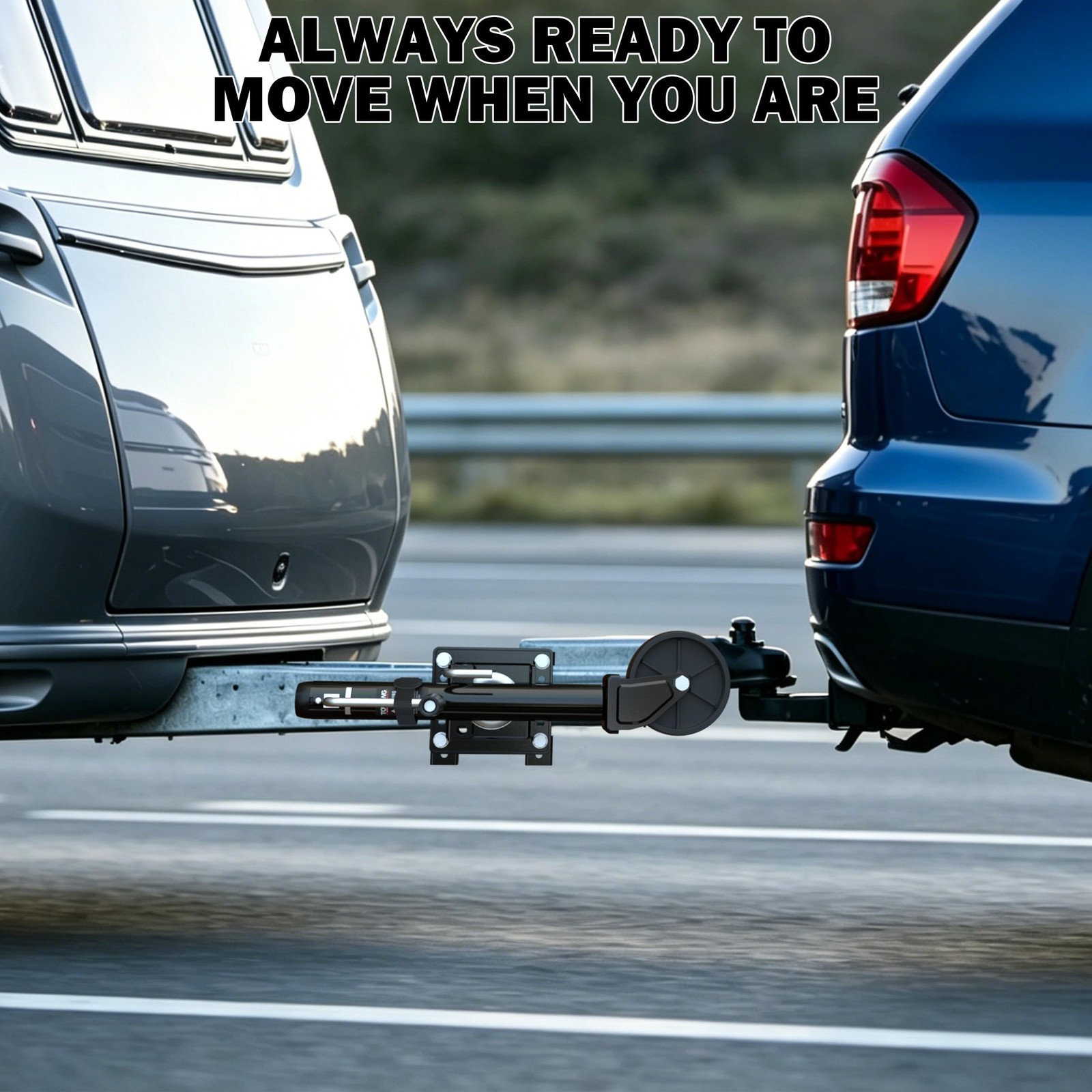 TOWKING 1200lb Boat Trailer Jack with Wheel 10 in Lift Utility