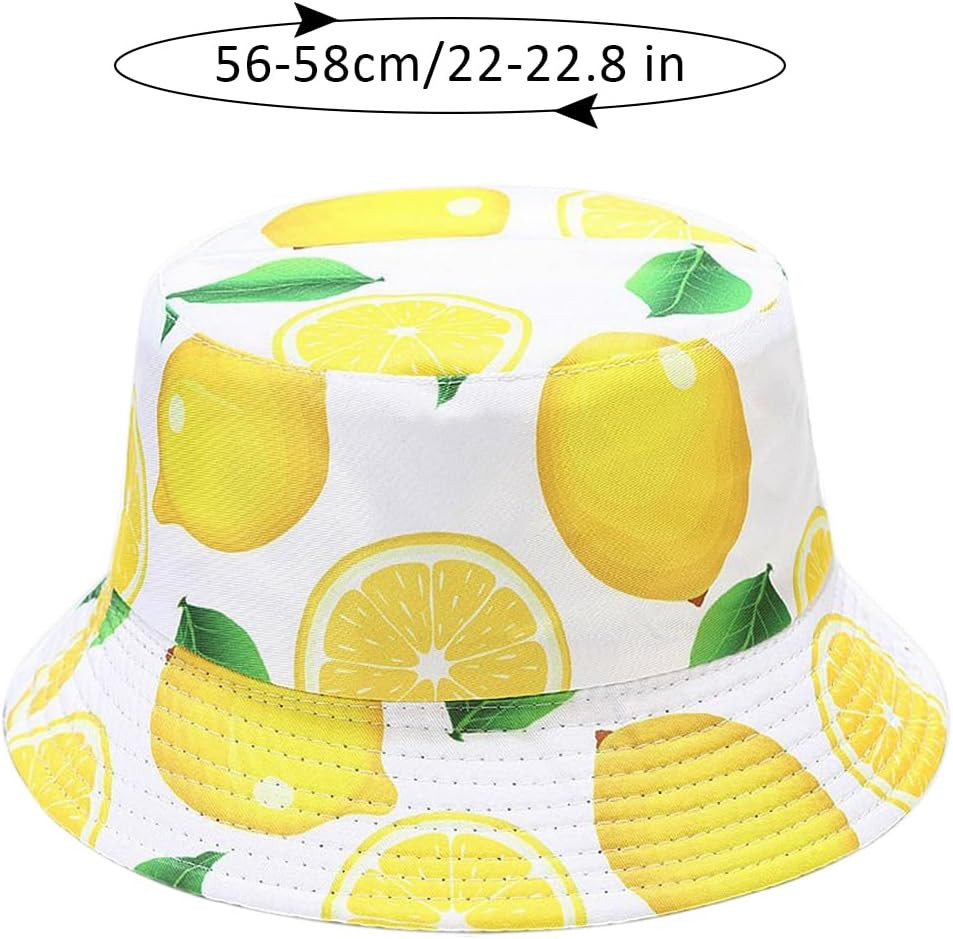Unisex Bucket Hat Beach Sun Hat Aesthetic Fishing Hat for Men Women Teens, Rever
