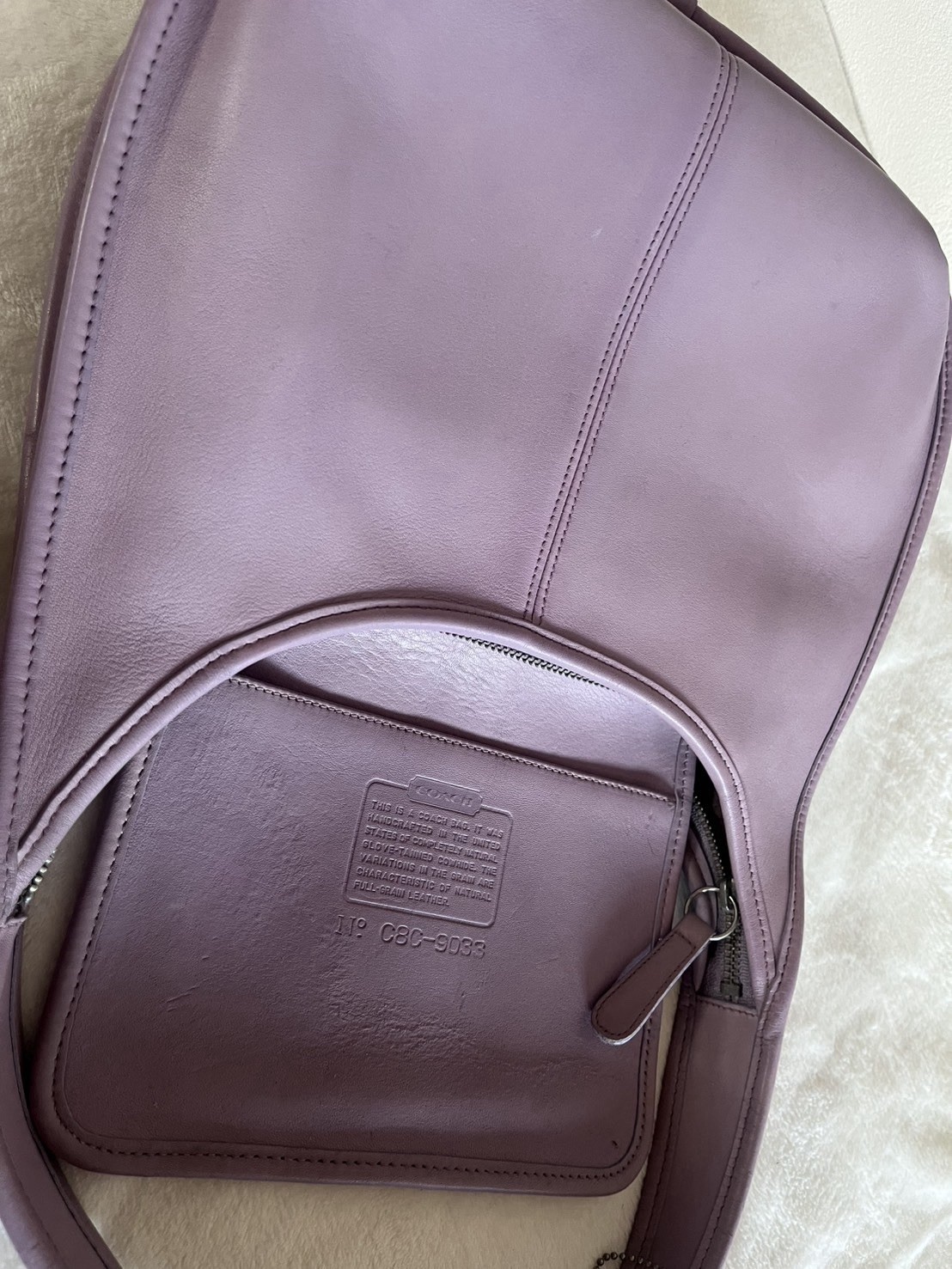 Coach MEDIUM C8C 9033 Vintage Lavender Leather Ergo Shoulder Bag