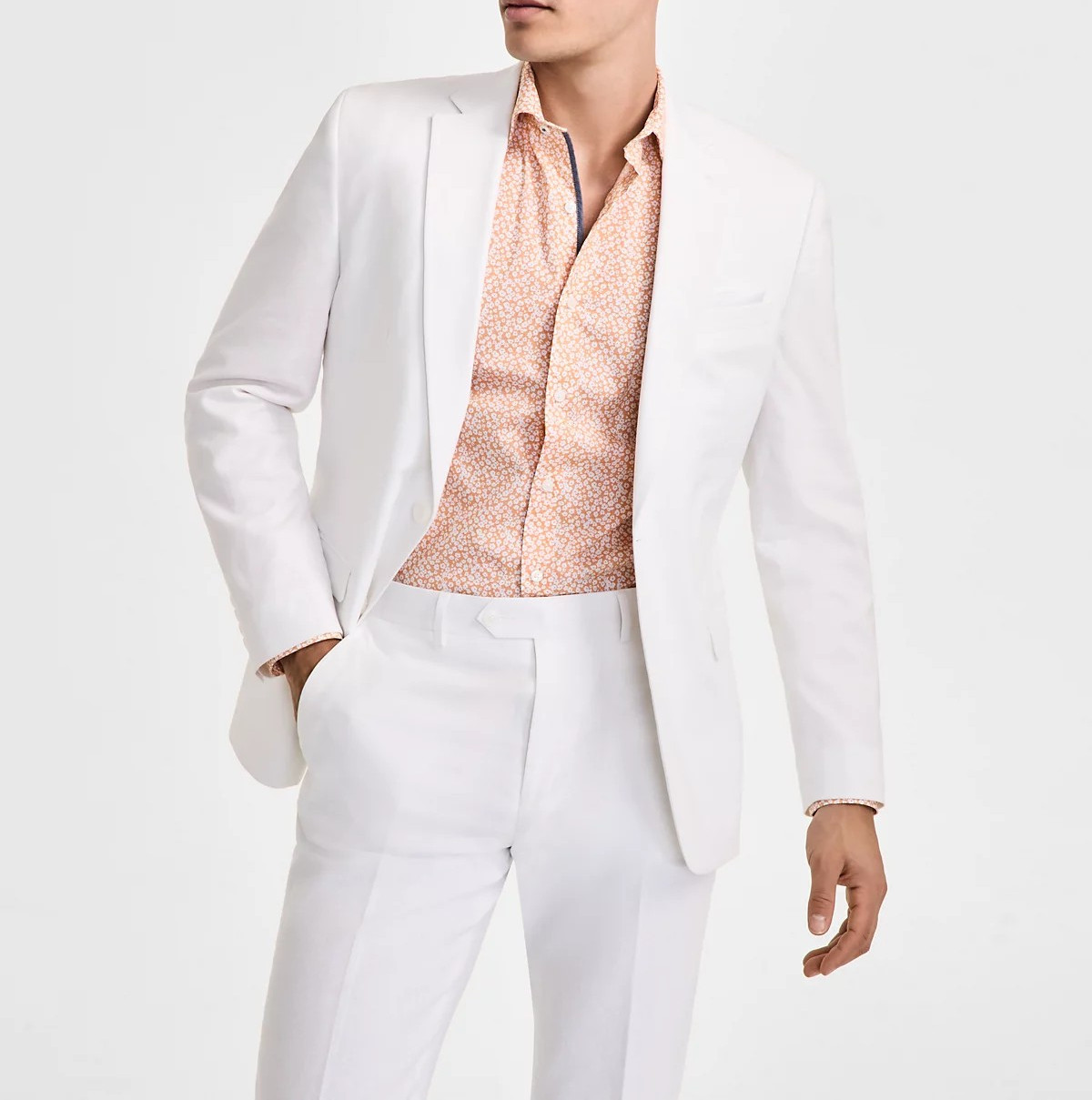 Bar III Men’s Slim-Fit Linen Suit Jacket MSRP $360
