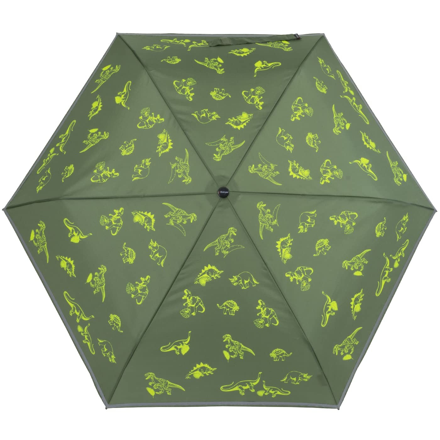 Children’s pocket umbrella 4 kids reflective with reflective trim dinos fluorescent