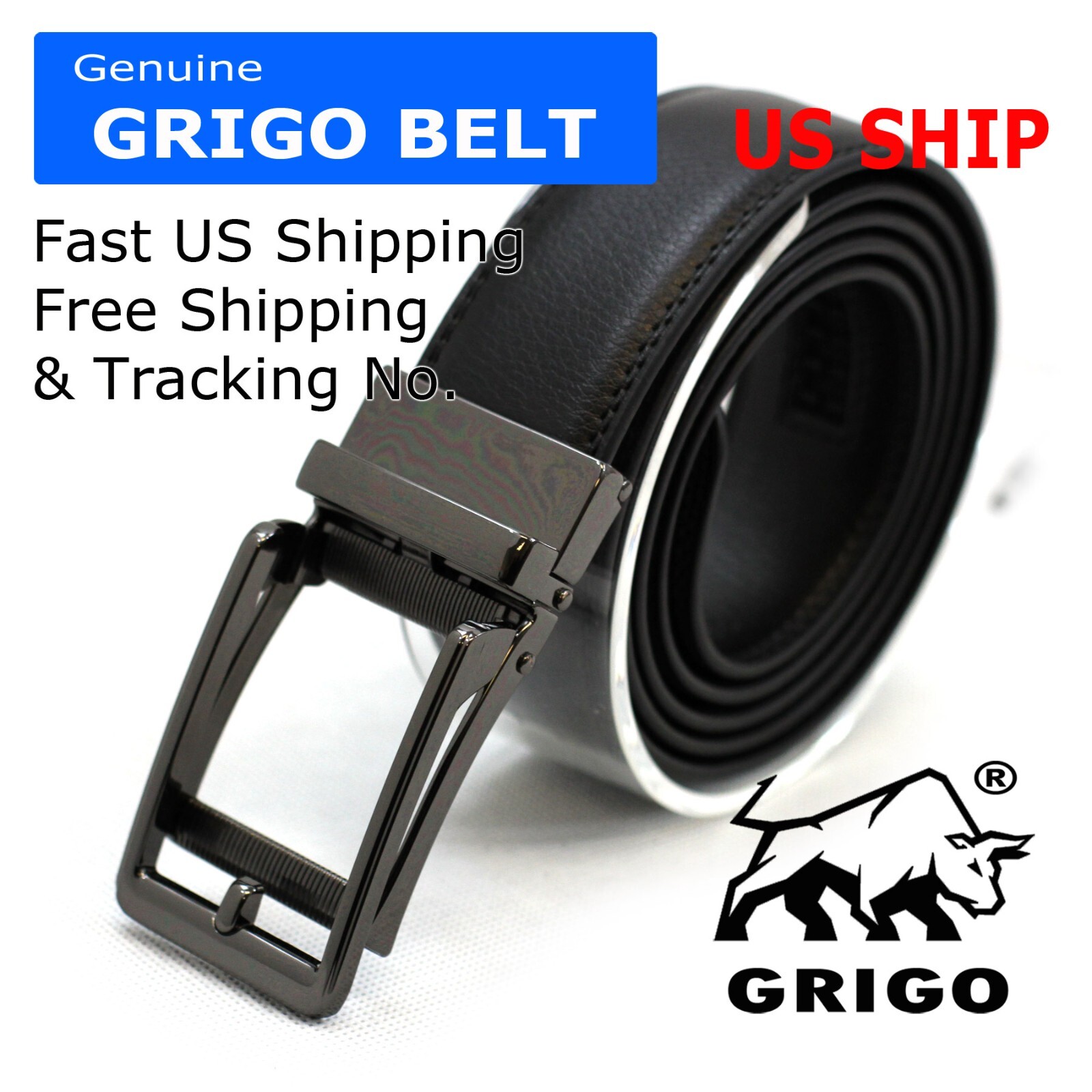 Men’s Ratchet Belt Genuine Leather Mens Belt with Slide Ratchet Belts for men