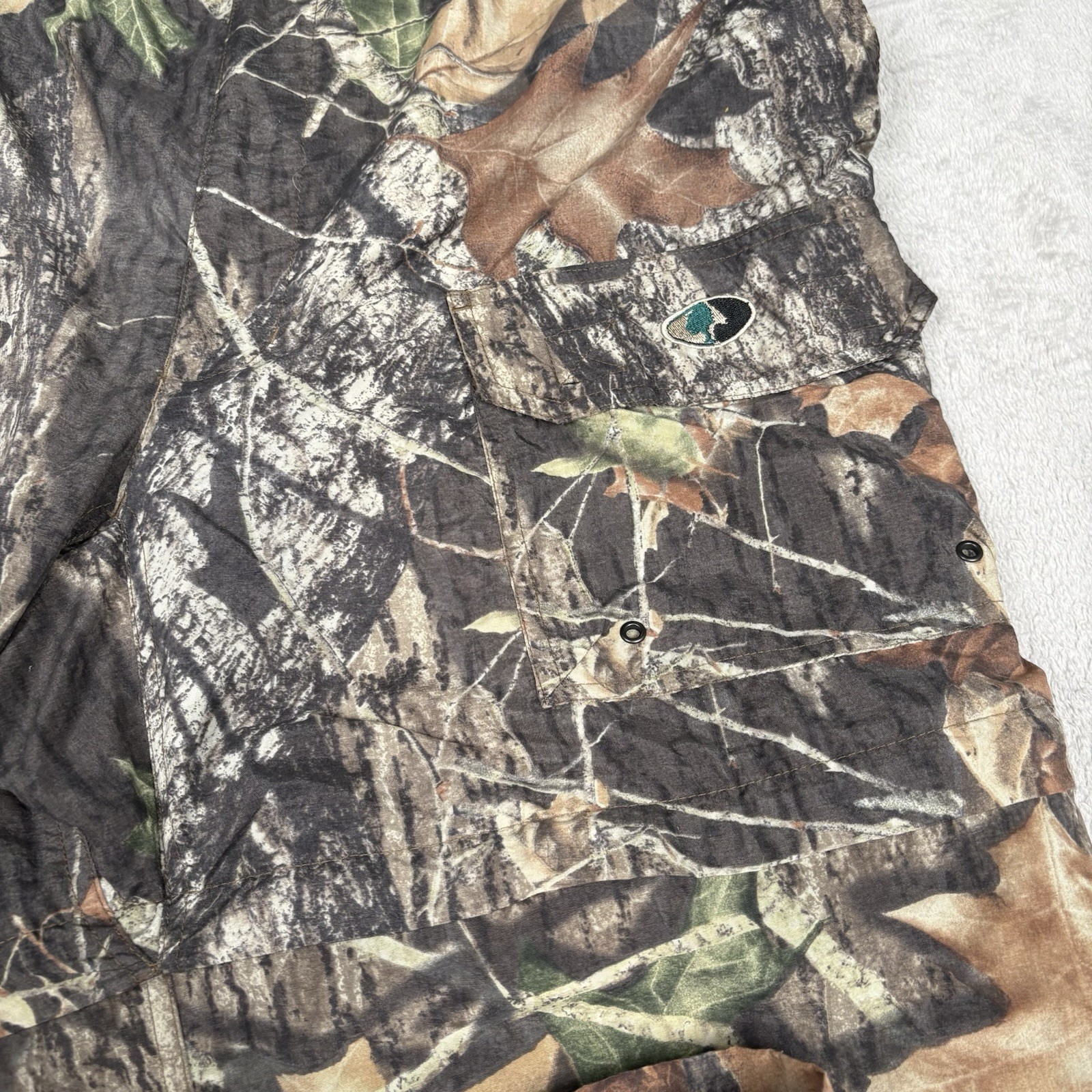 Vintage 90s Mossy Oak Treklite Zip Off Cargo Pants Realtree Hunting Camo Mens L