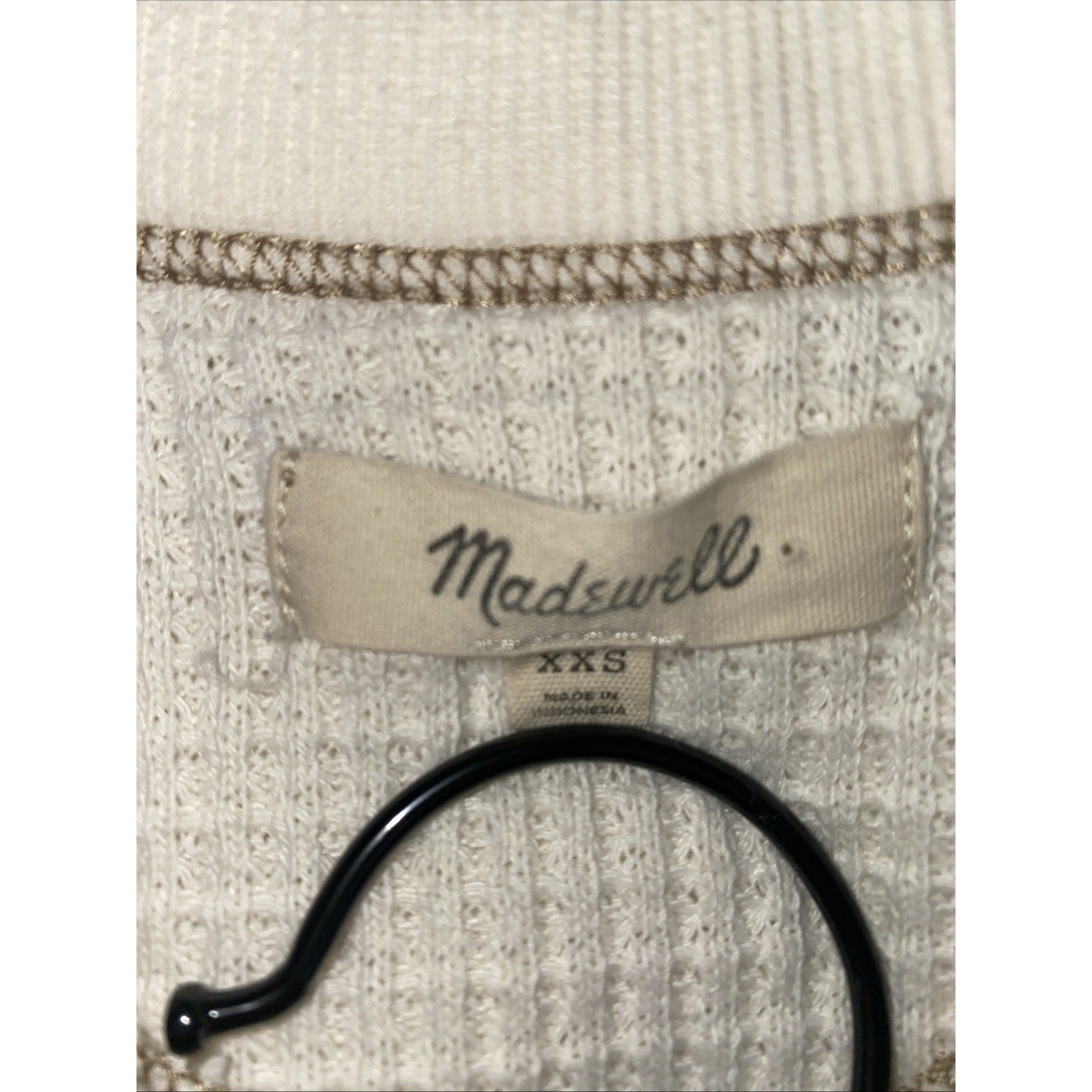Madewell Waffle Split-Neck Crop Tee Women’s Size XXS NC632