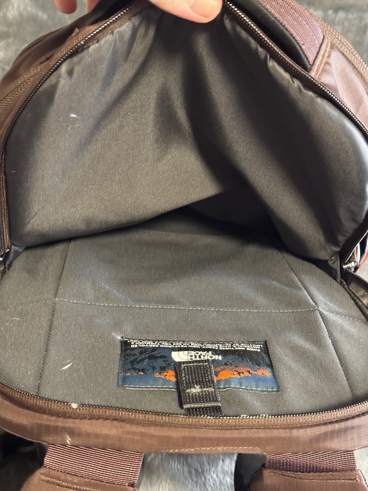 The North Face Recon Backpack Brown Orange Travel Hiking