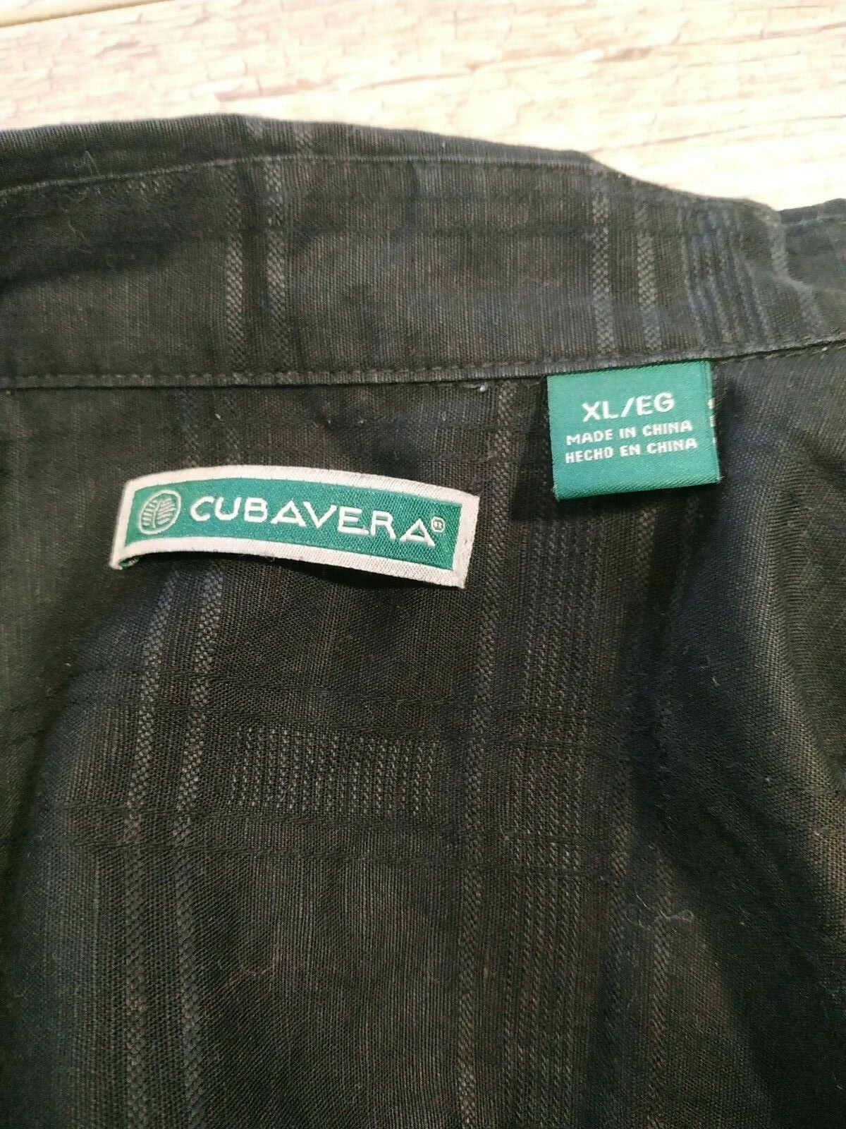 Cubavera Mens Shirt Button Up Short Sleeve Linen Blend Size XL