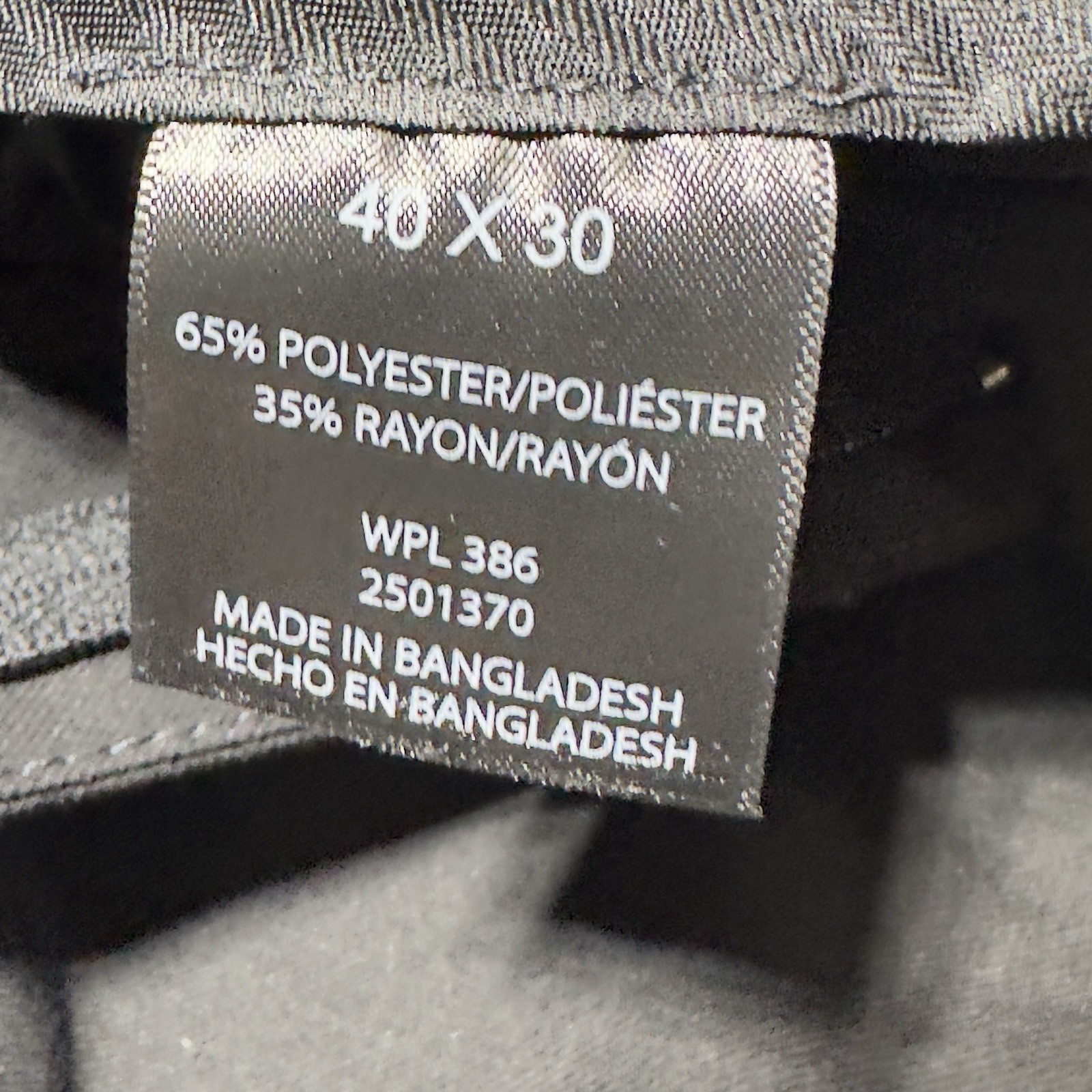 Kenneth Cole Reaction Men’s Dress Pants Size 40×30 W40 L30 Black WPL 386 NWT
