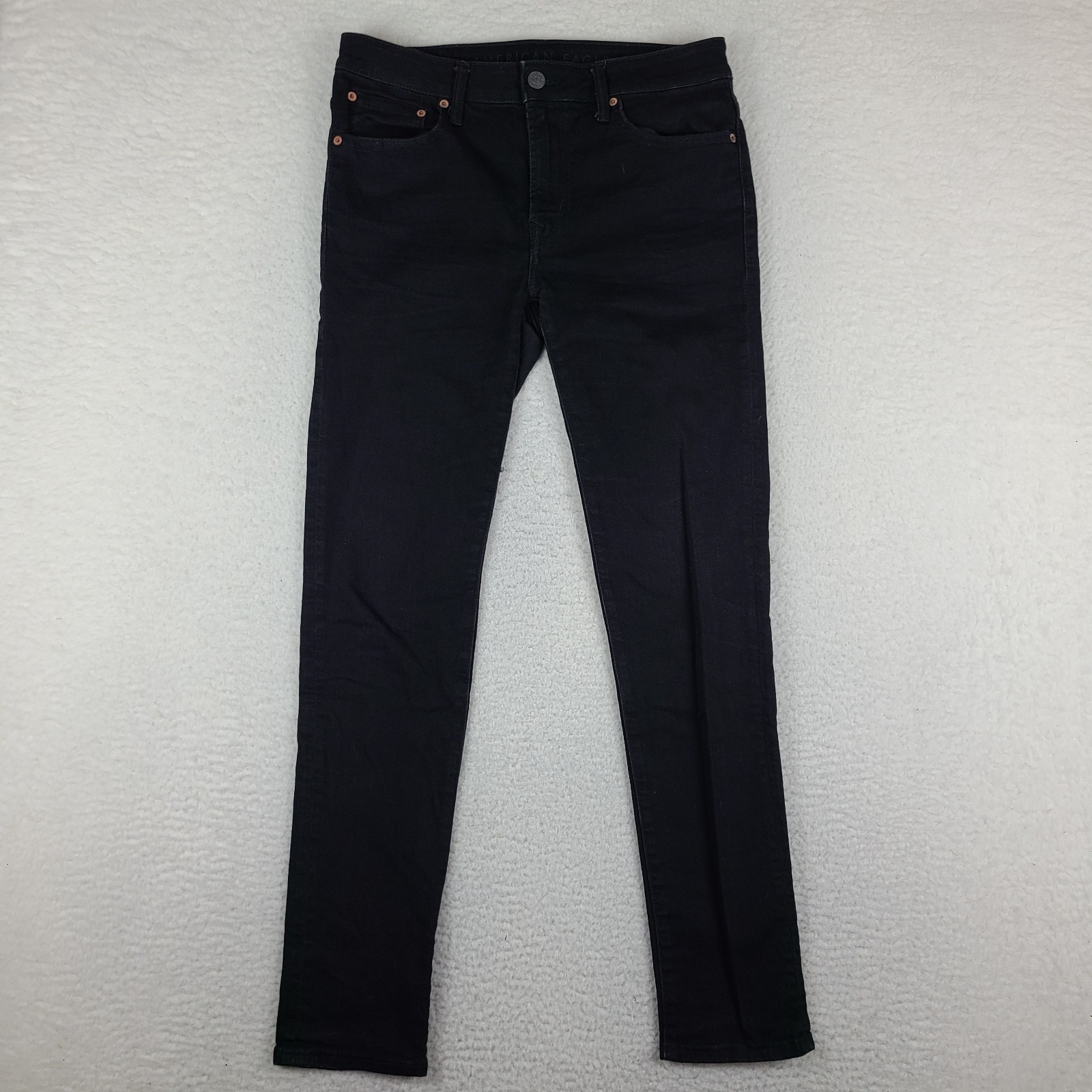 American Eagle Jeans Mens 32×32 Black Wash Airflex + Skinny Denim