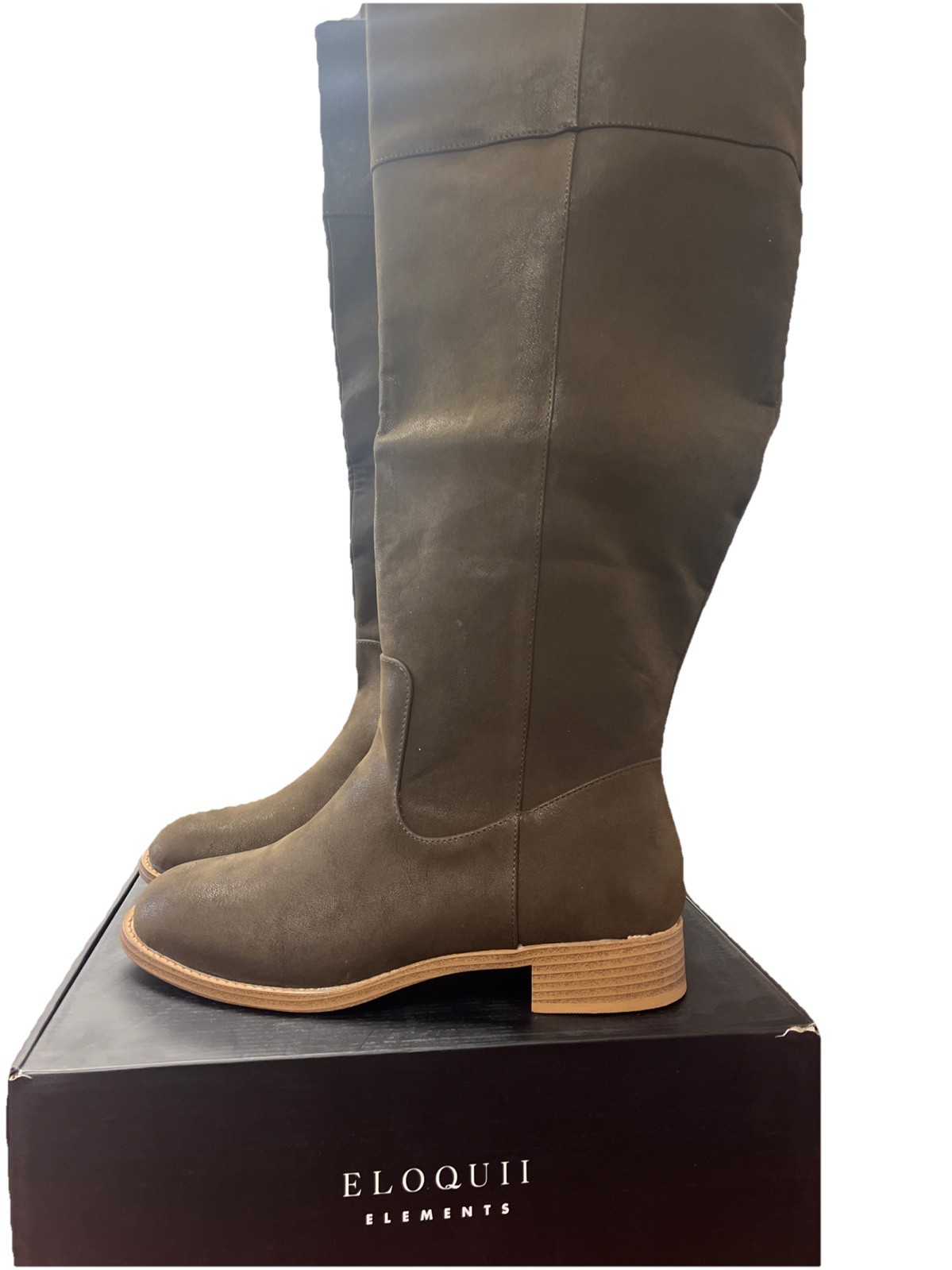 Eloquii Elements High Boots Brown Size 8.5 EW Wide Calf