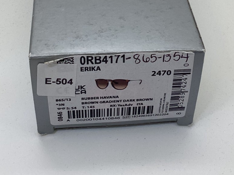 Ray Ban Erika (RB865/13) Rubber Havana 54mm/Dk Brown Gradient Womens SG