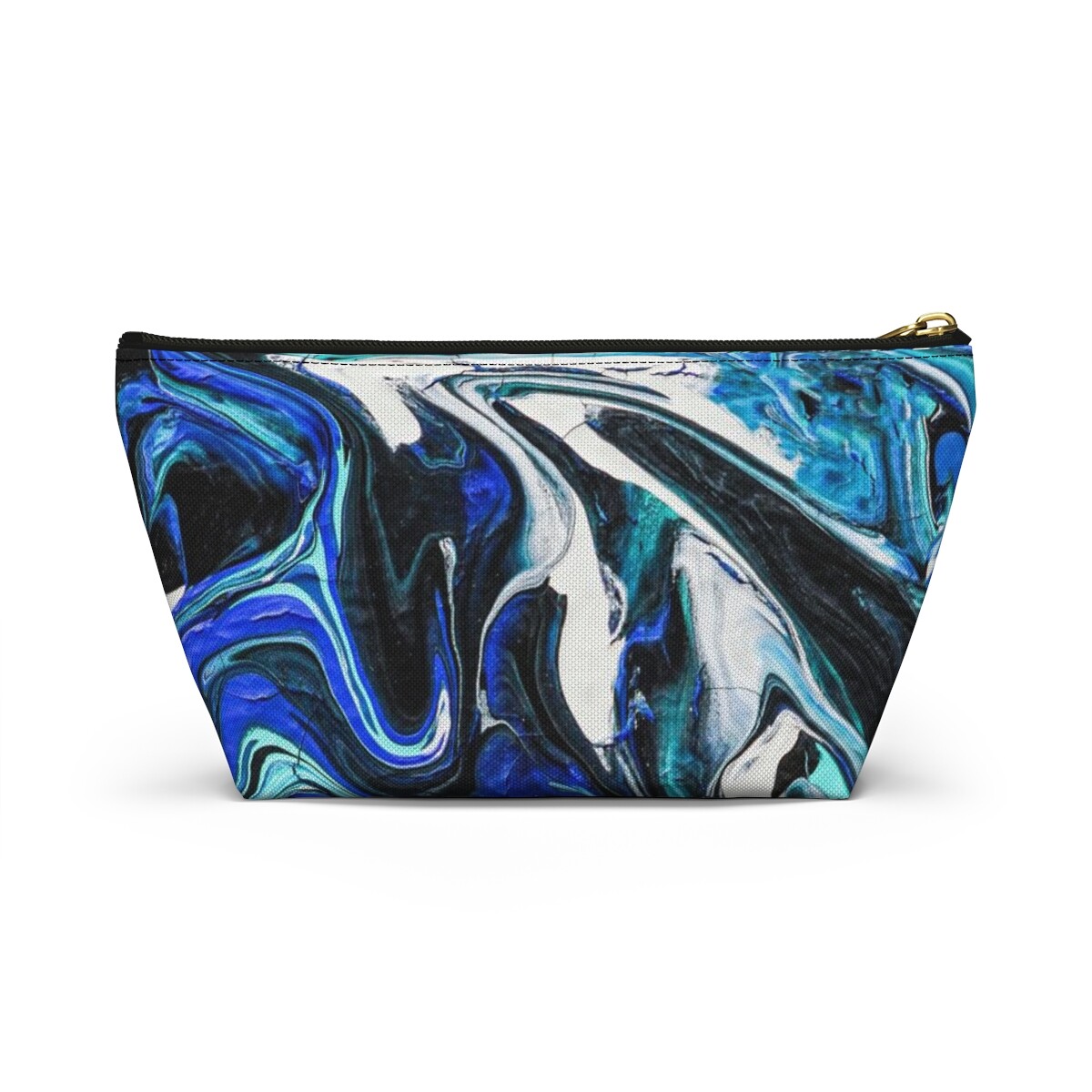 Back to School fluid art Accessory Pouch w T-bottom, pencil case cool